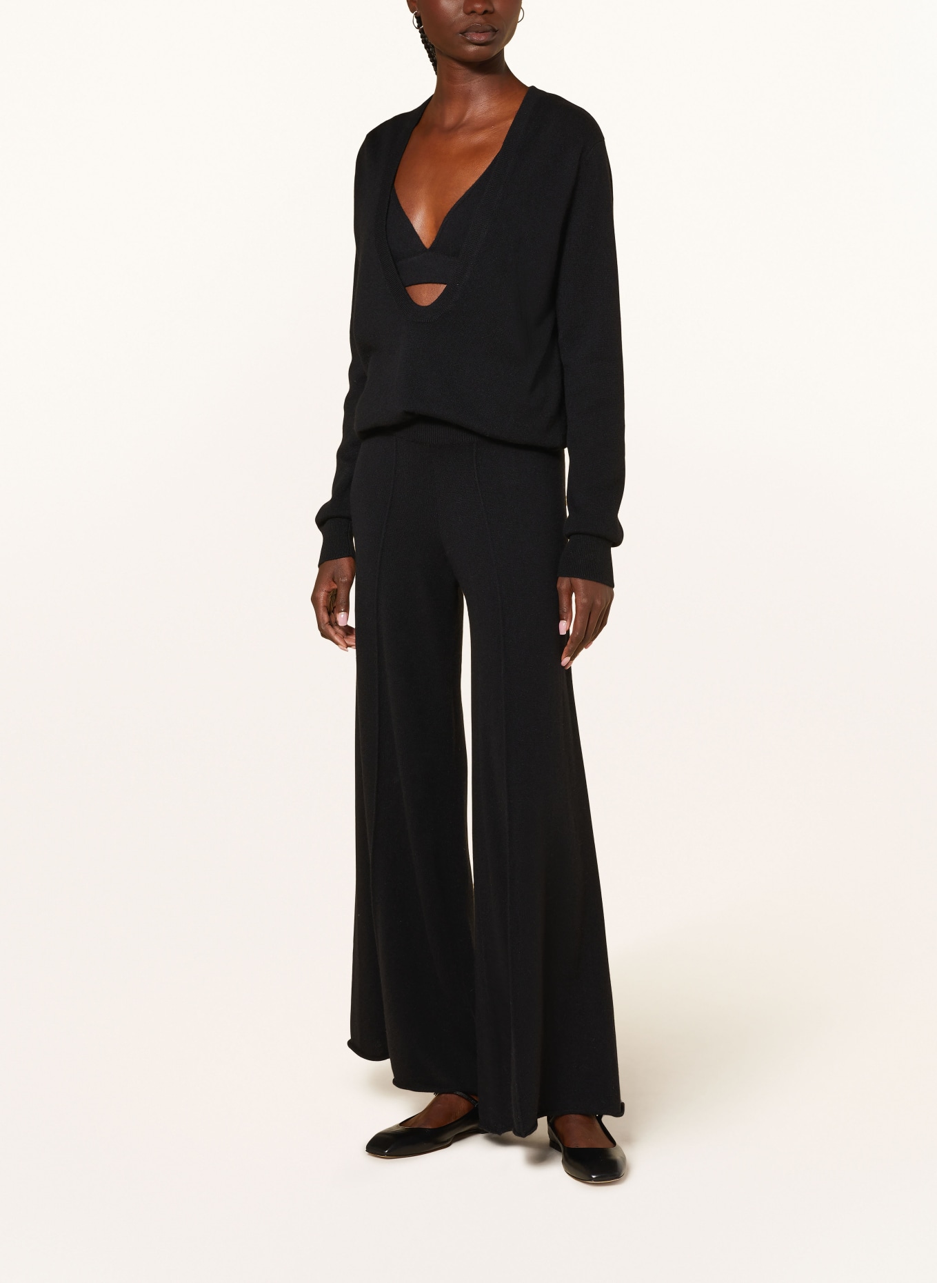 LISA YANG Knit trousers ILARIA in cashmere, Color: BLACK (Image 2)