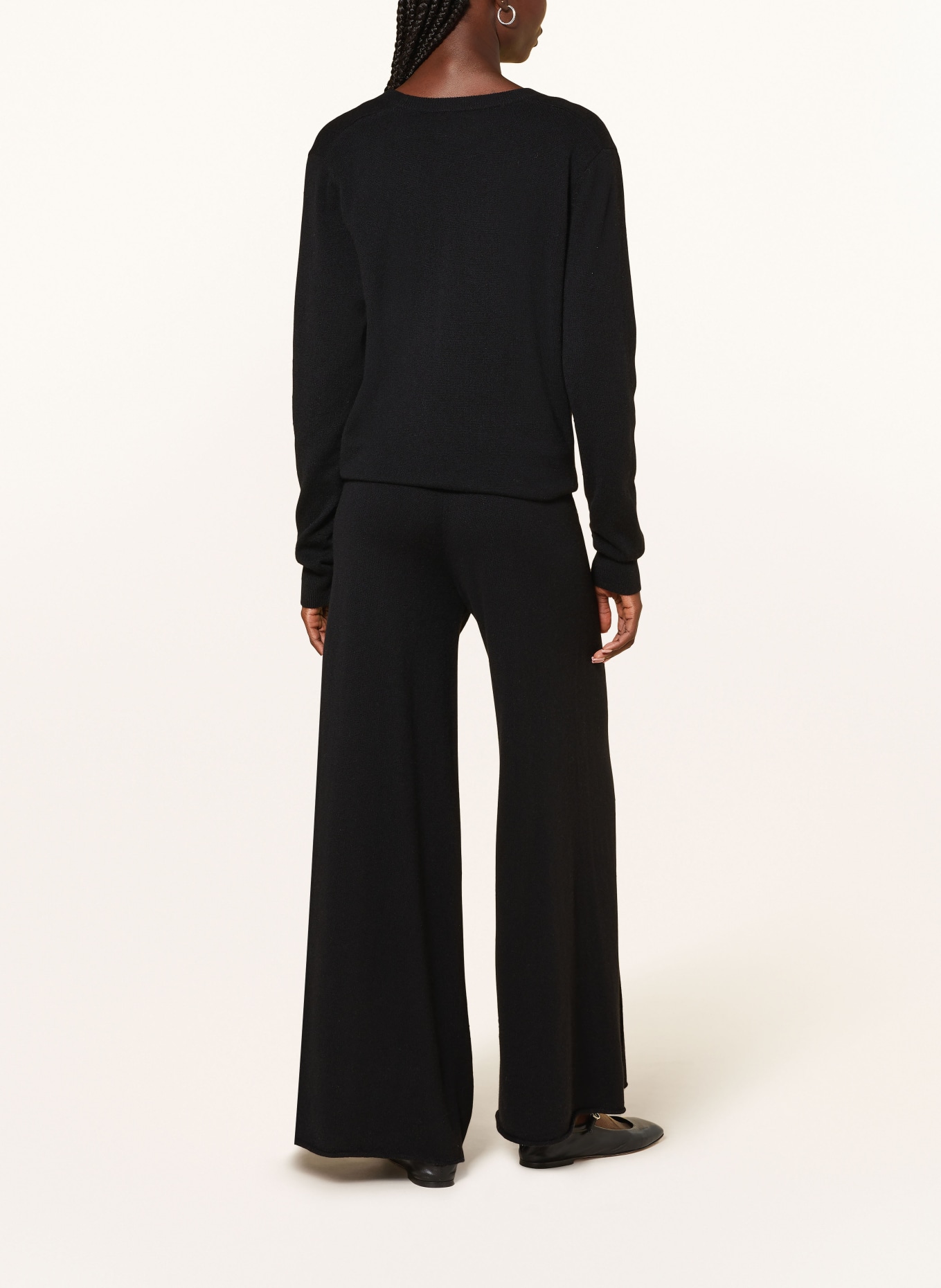 LISA YANG Knit trousers ILARIA in cashmere, Color: BLACK (Image 3)