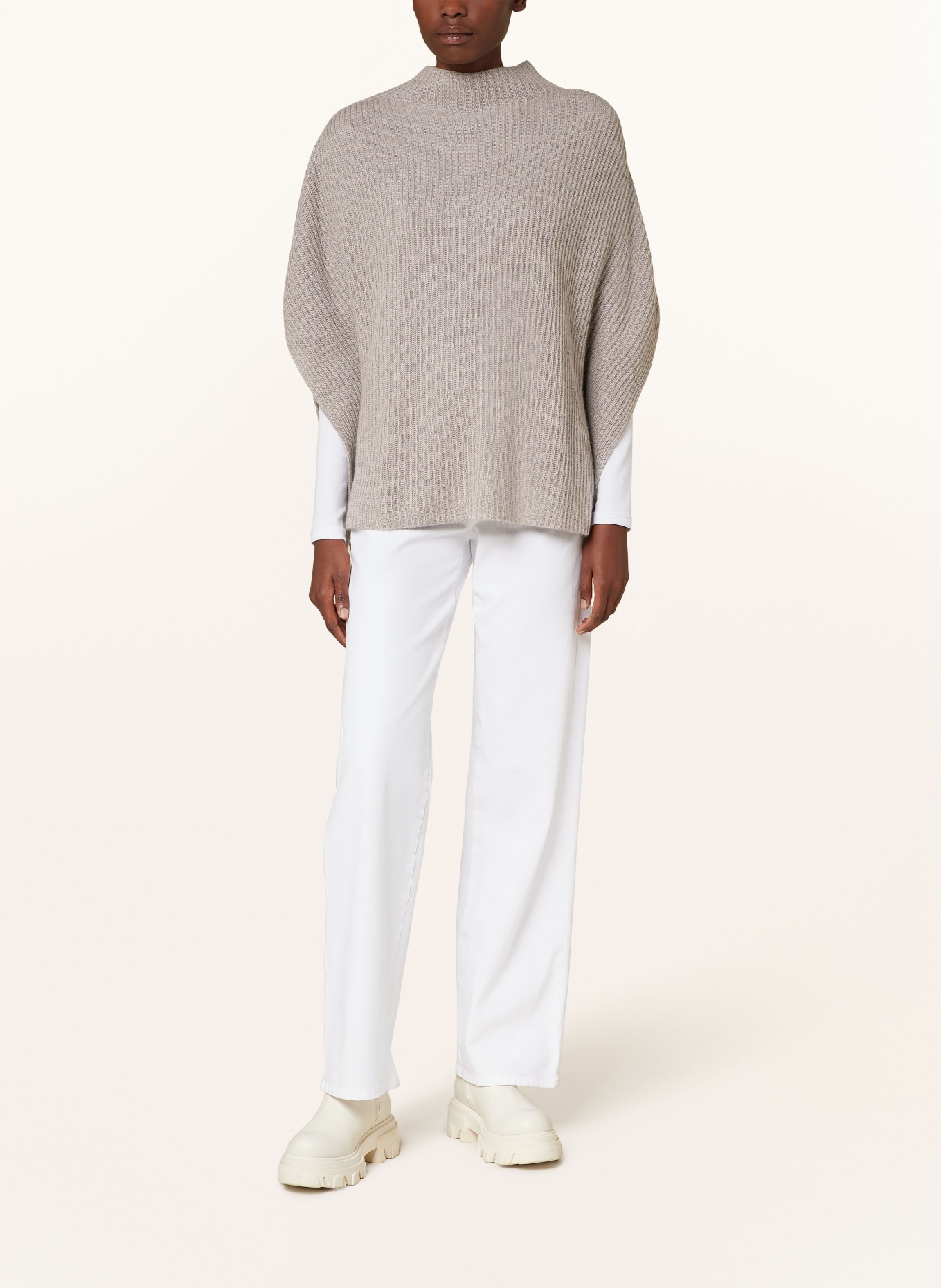 darling harbour Pončo s kašmírem: TRÜFFEL MELANGE