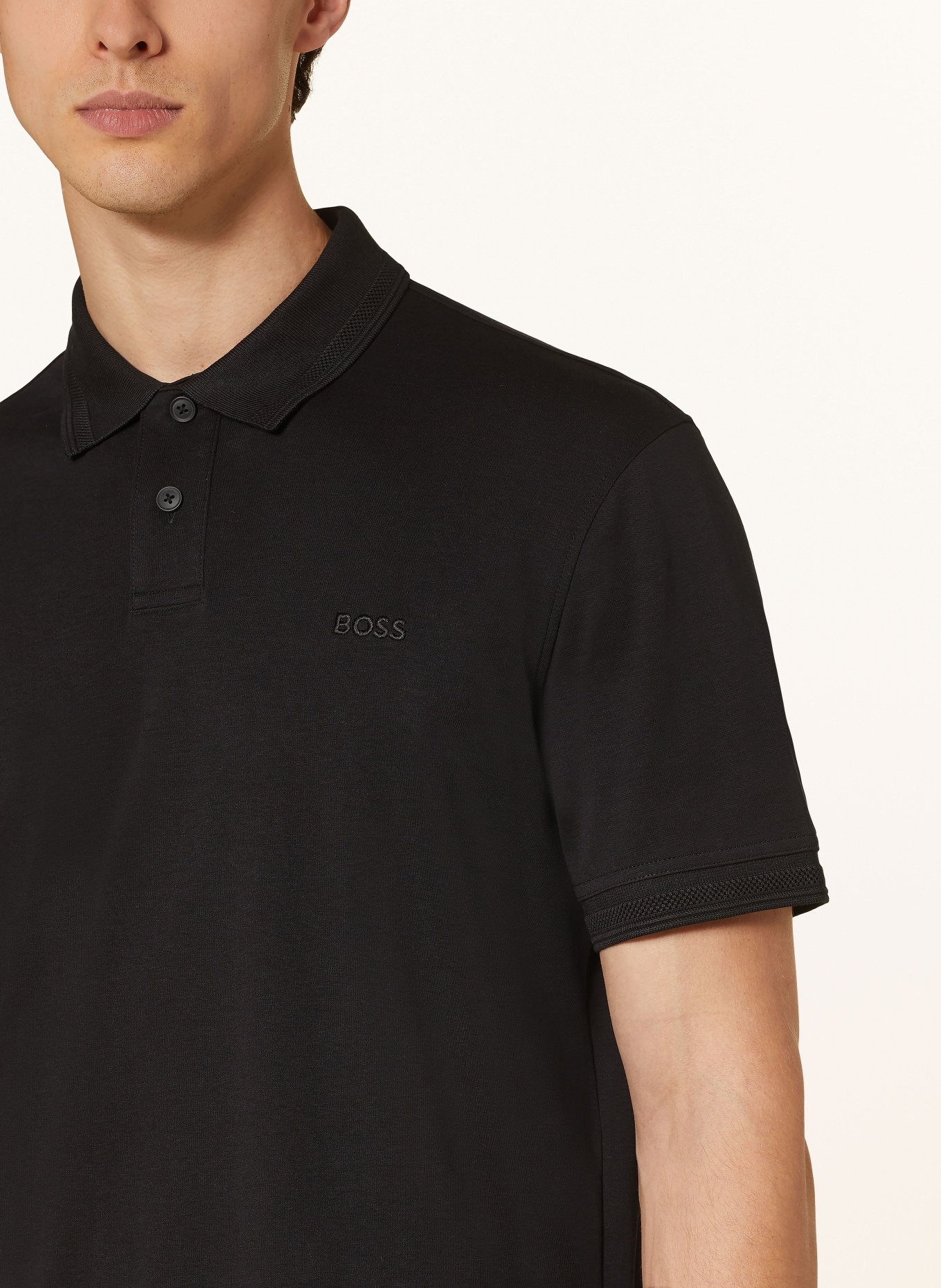 BOSS Jersey polo shirt PE, Color: BLACK (Image 4)