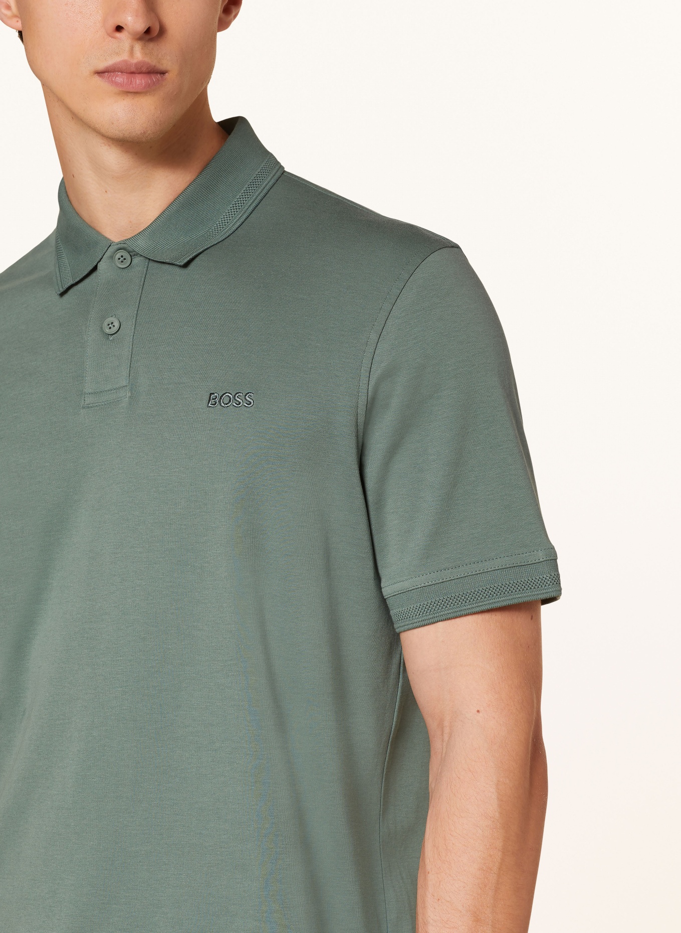 BOSS Jersey polo shirt PE, Color: GREEN (Image 4)