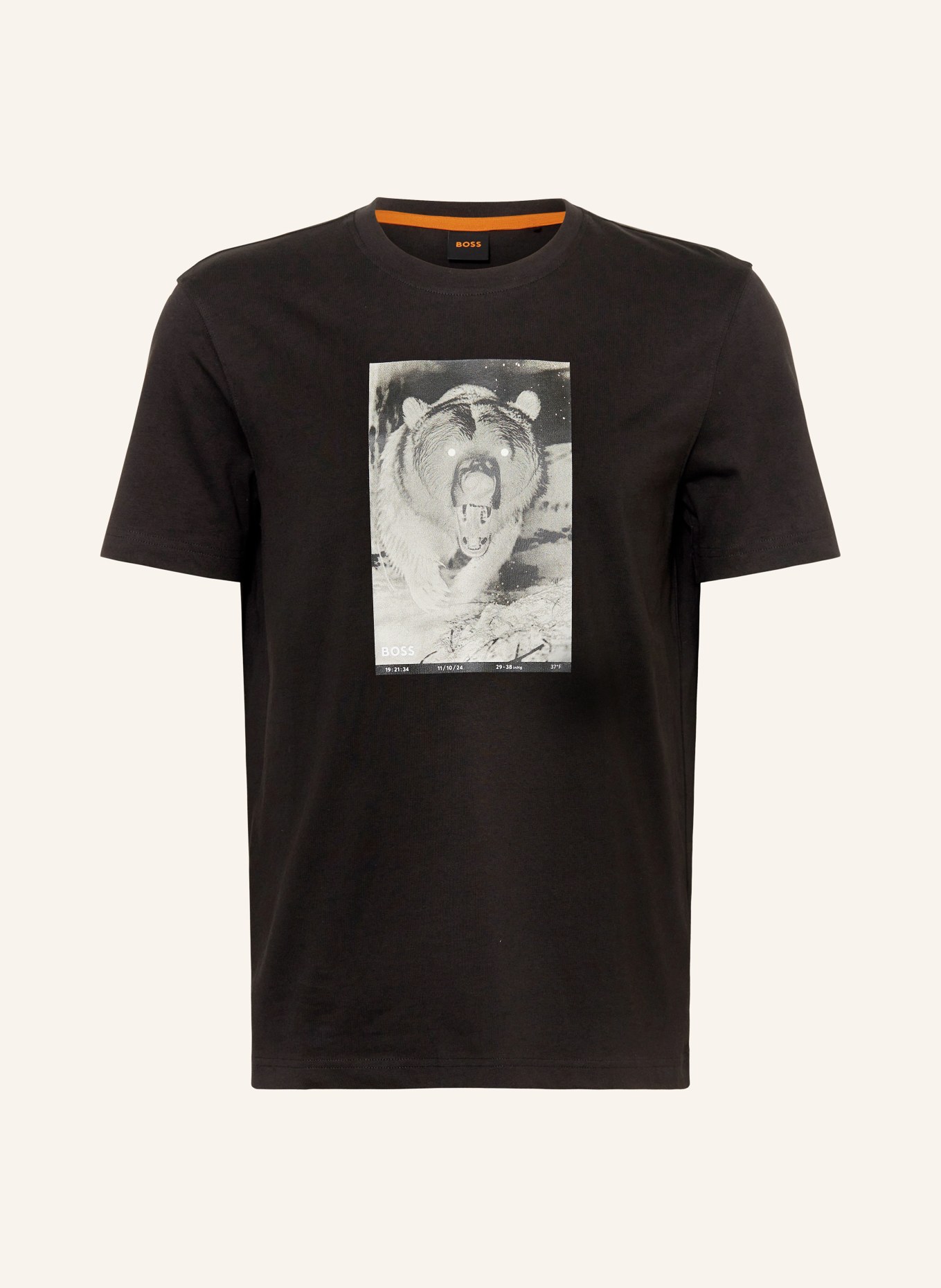 BOSS T-shirt WILDS, Color: BLACK/ GRAY (Image 1)