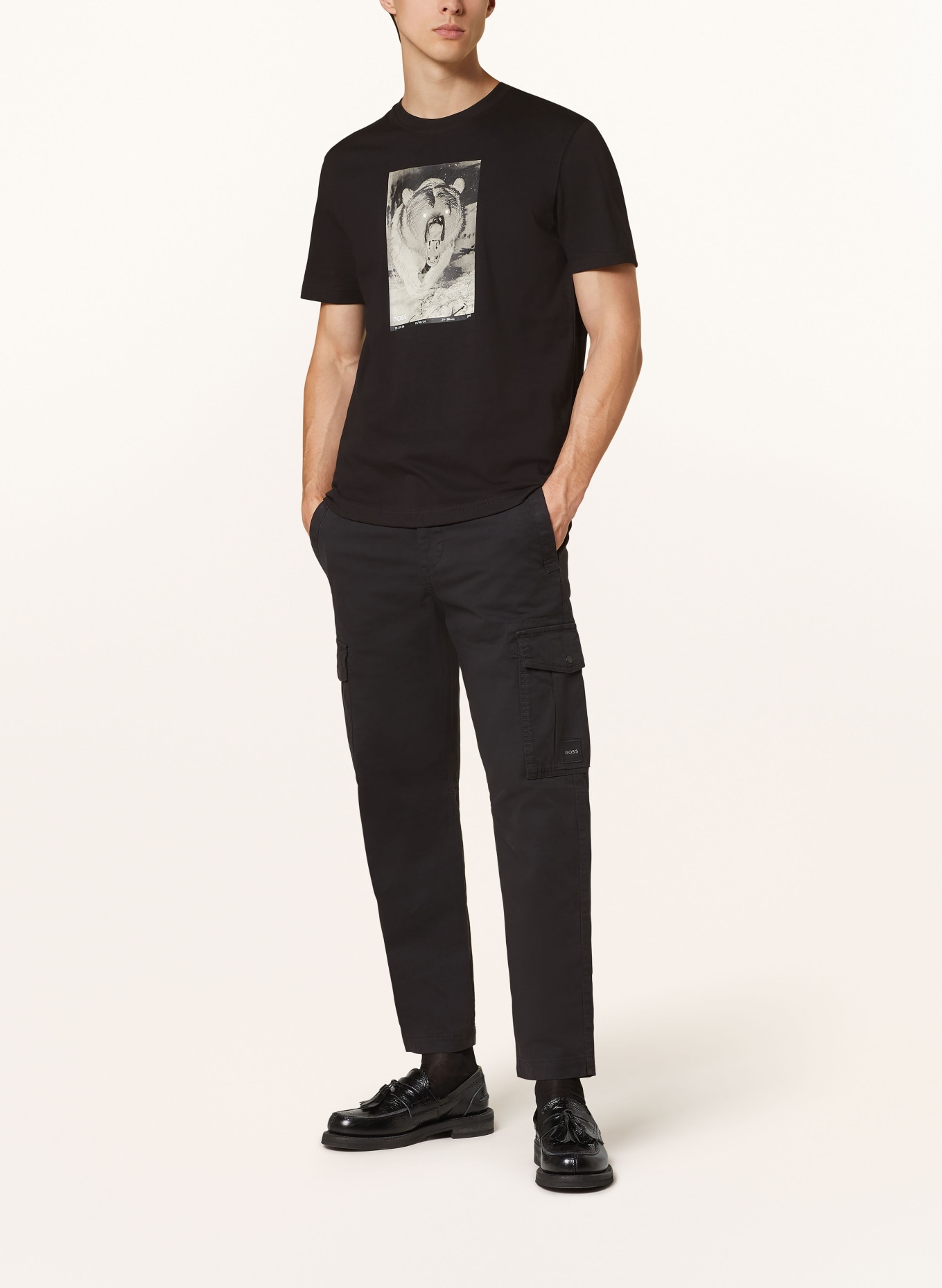 BOSS T-shirt WILDS, Color: BLACK/ GRAY (Image 2)