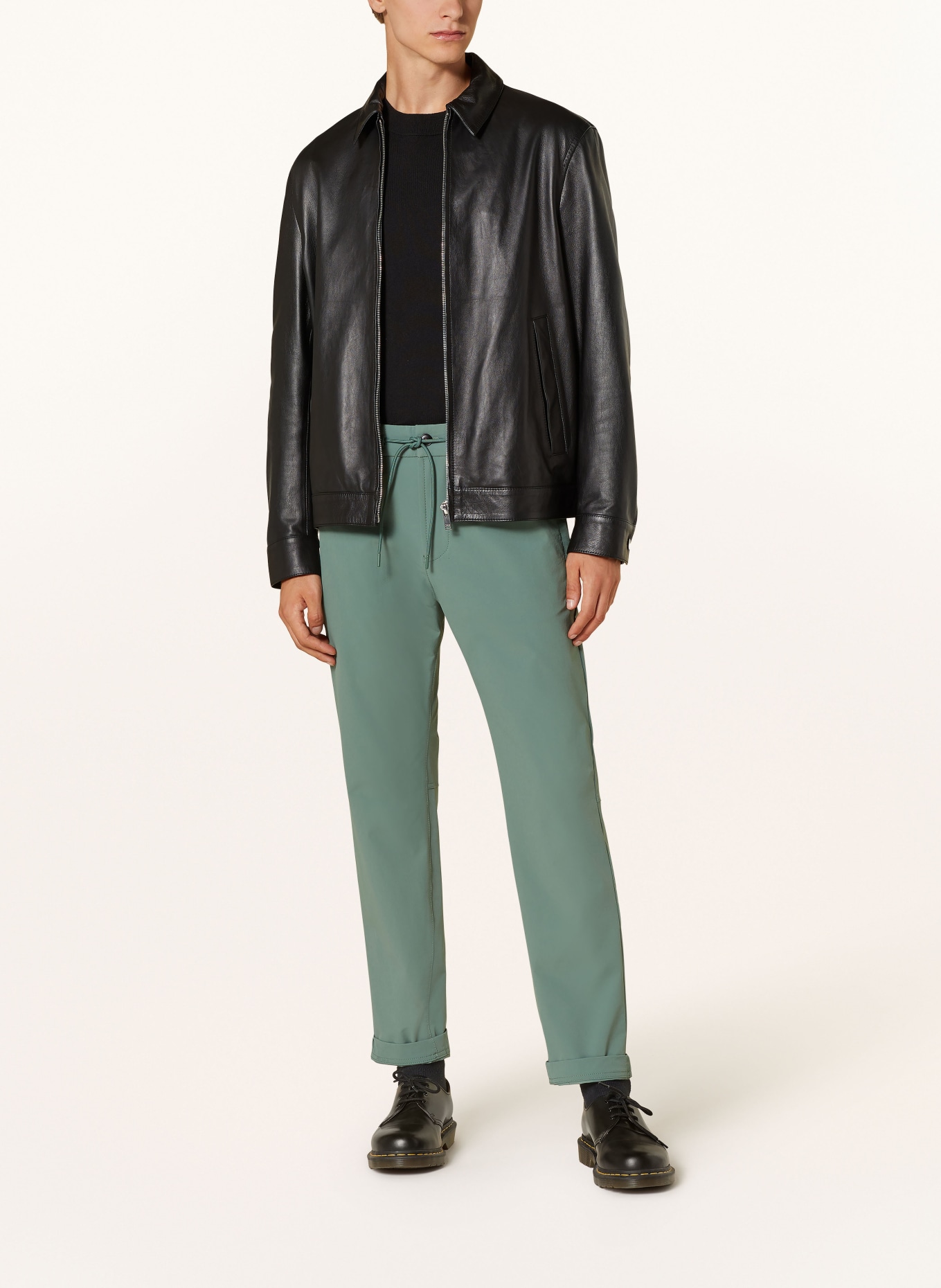 BOSS Spodnie w stylu dresowym tapered fit, Kolor: ZIELONY (Obrazek 2)