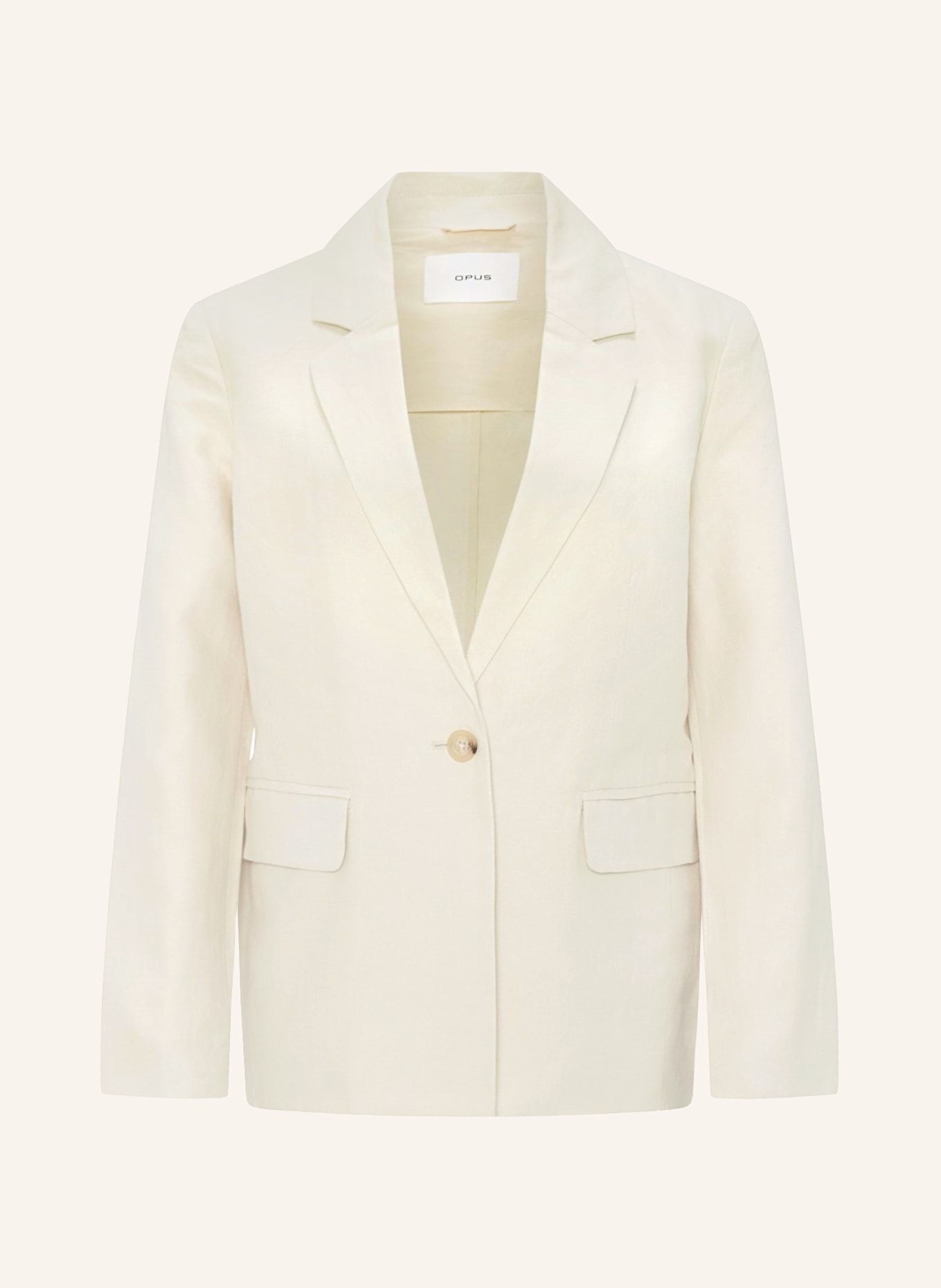 OPUS Blazer JAMARI with linen, Color: CREAM (Image 1)