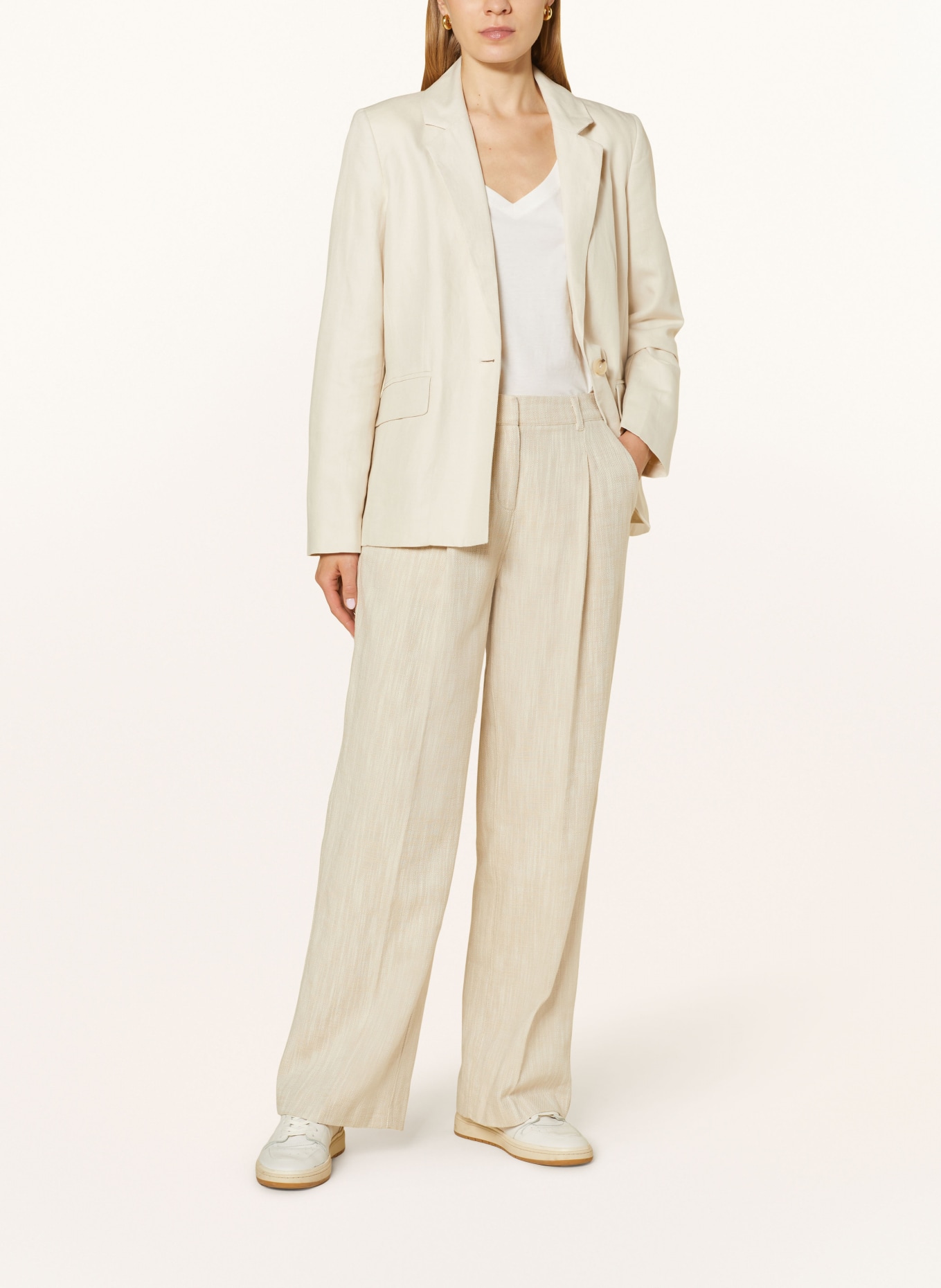 OPUS Blazer JAMARI with linen, Color: CREAM (Image 2)