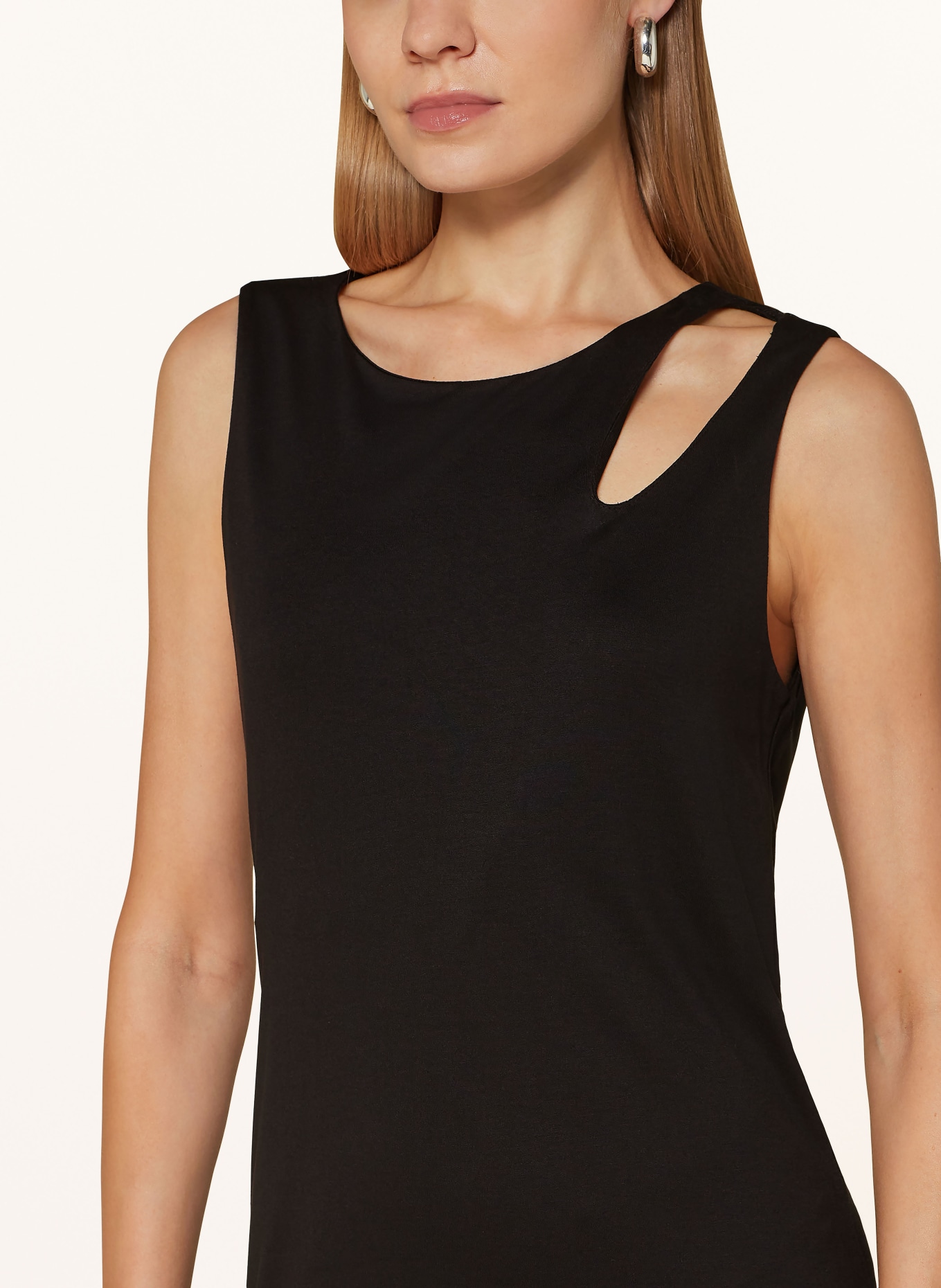 OPUS Jersey dress WELPA with cut-out, Color: BLACK (Image 4)