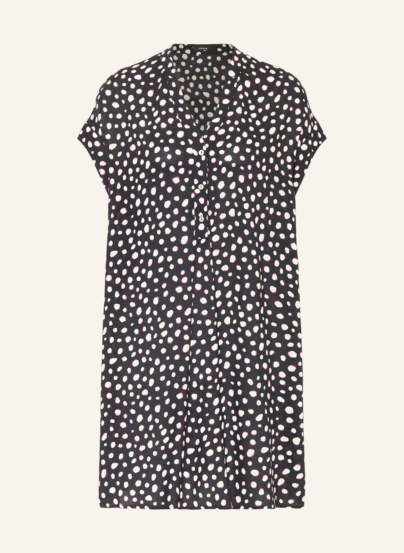 OPUS Kleid WULARO: DUNKELBLAU / WEISS