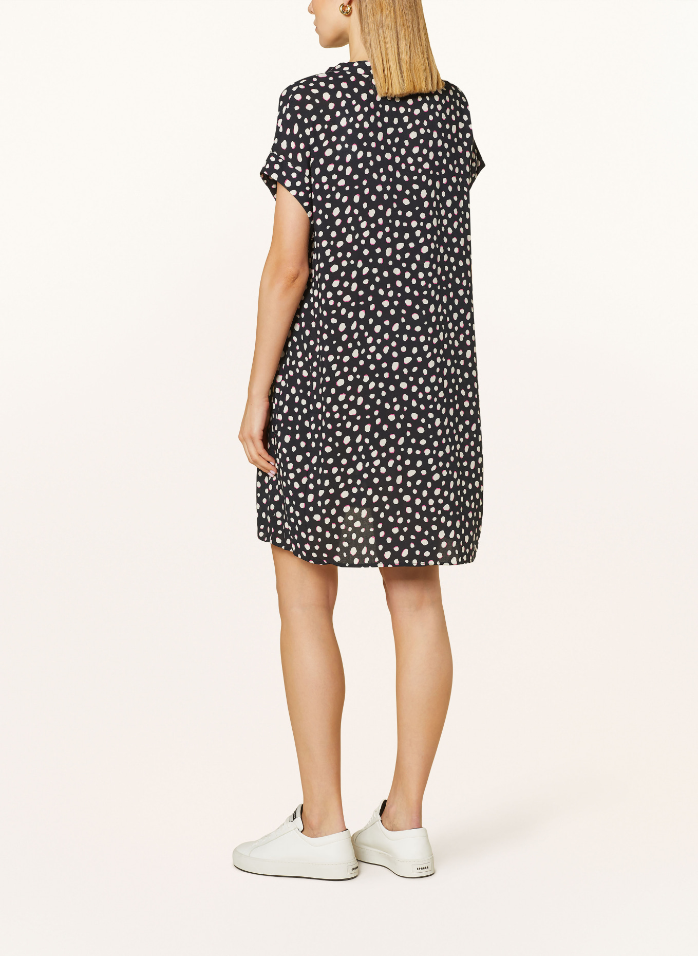 OPUS Kleid WULARO: DUNKELBLAU / WEISS