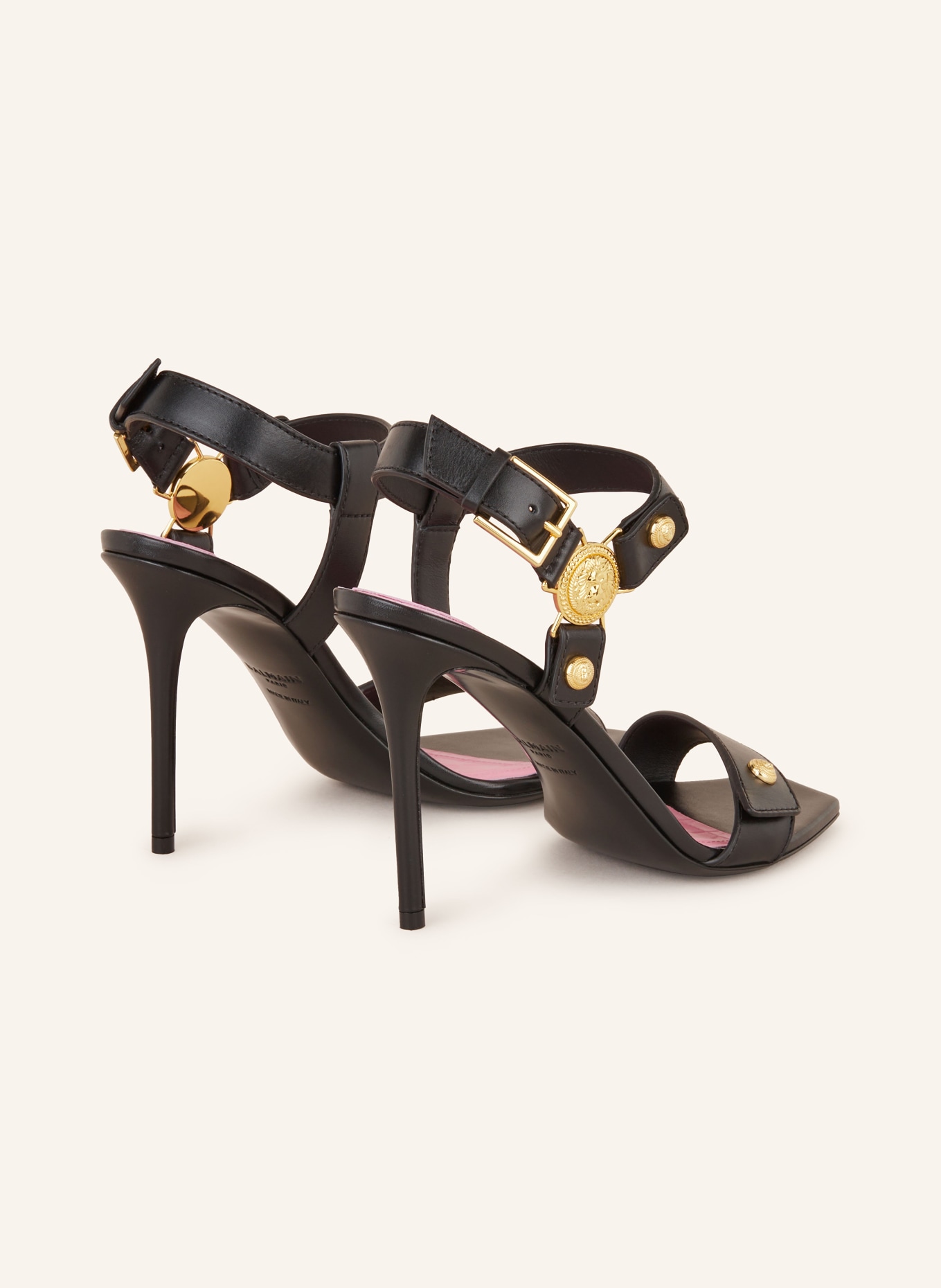 BALMAIN Sandals EVA, Color: BLACK/ GOLD (Image 2)