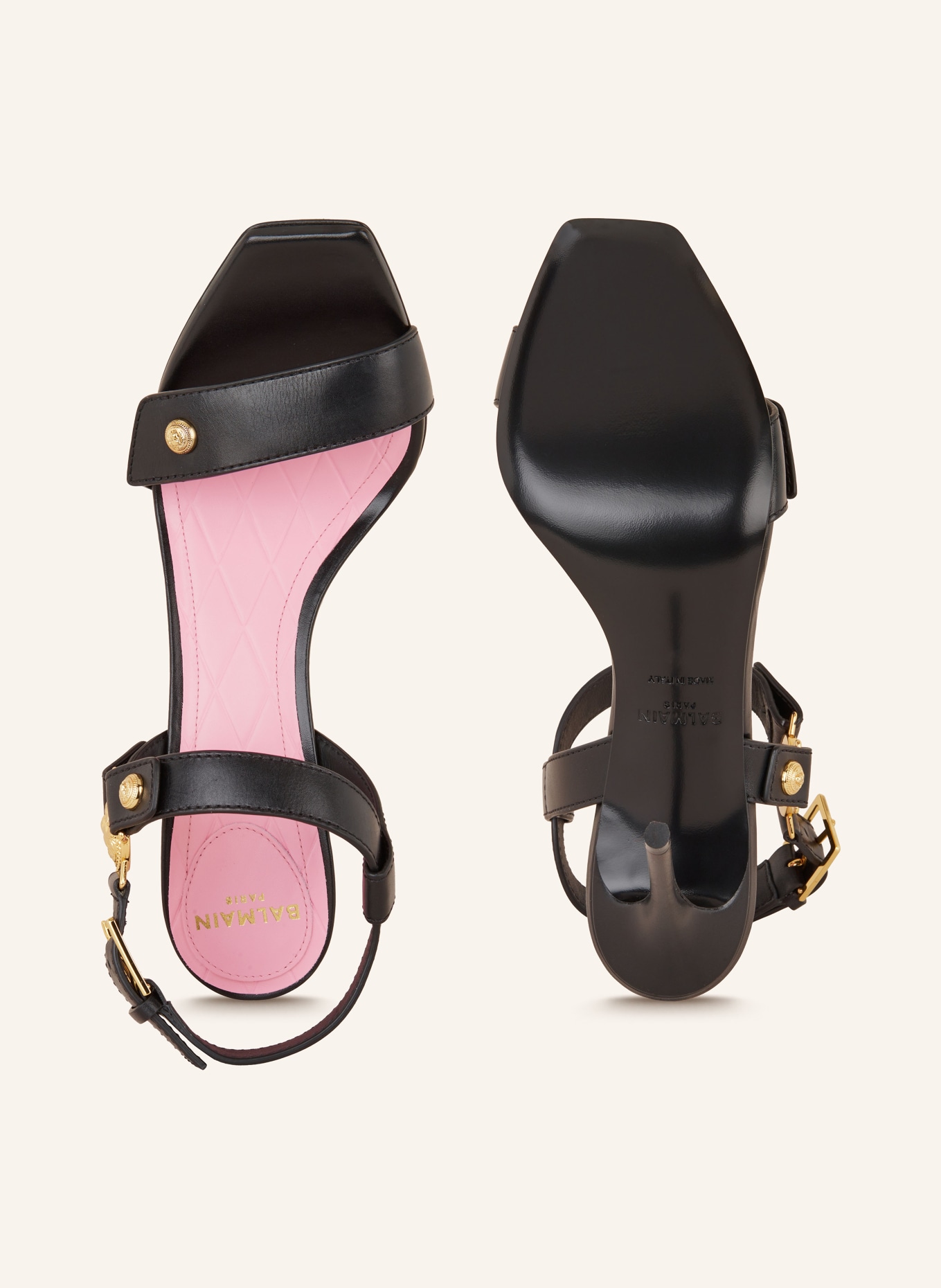 BALMAIN Sandals EVA, Color: BLACK/ GOLD (Image 5)