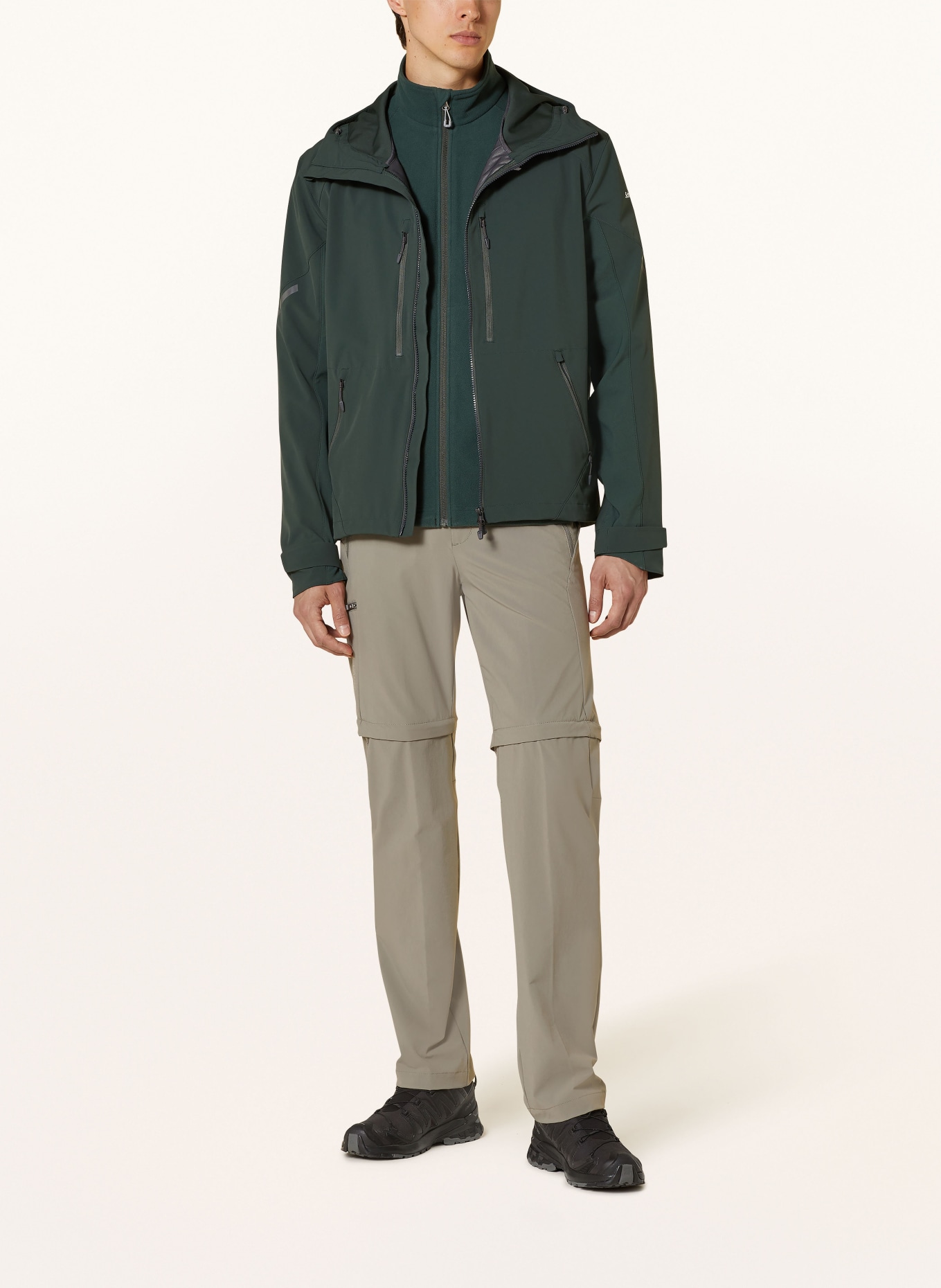 Schöffel Softshellová bunda MATREI M: TMAVĚ ZELENÁ