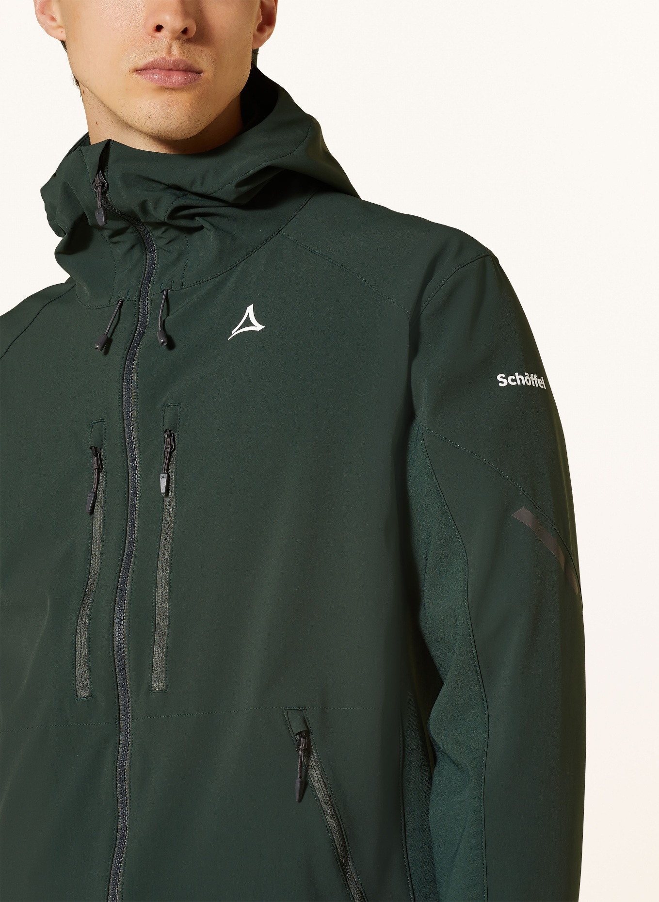 Schöffel Softshellová bunda MATREI M: TMAVĚ ZELENÁ