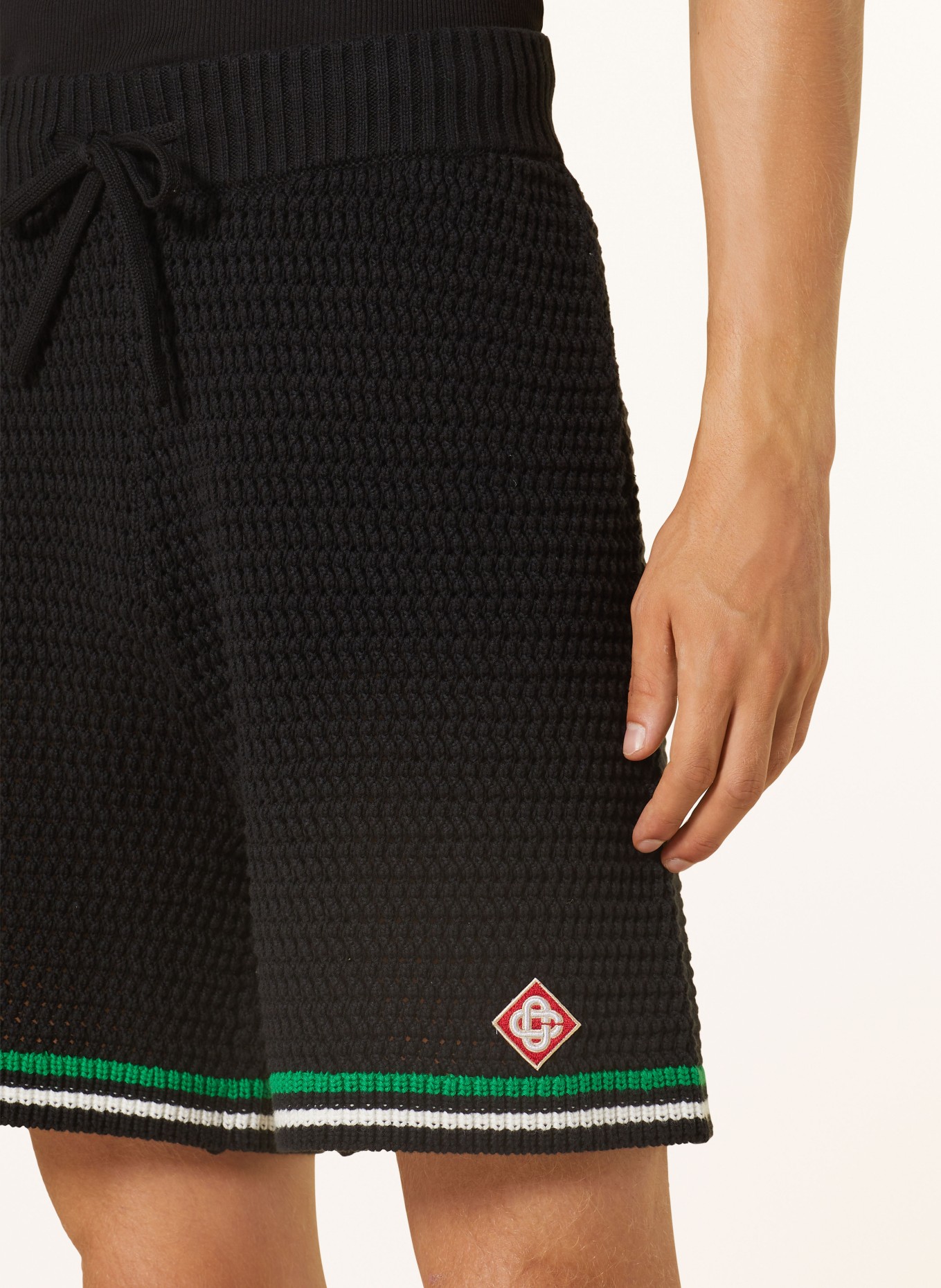 Casablanca Knit shorts, Color: BLACK (Image 5)