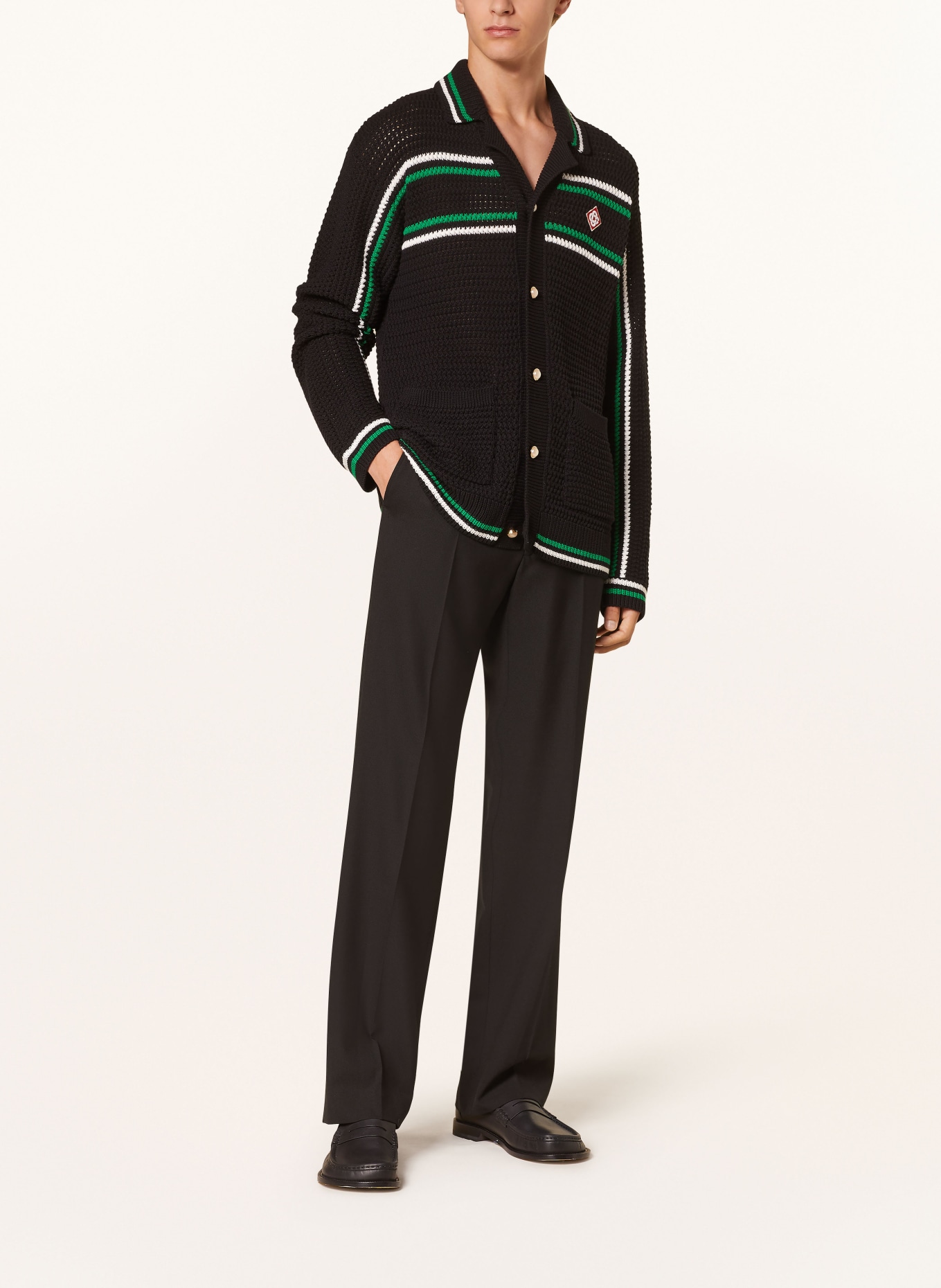 Casablanca Spodnie garniturowe regular fit, Kolor: CZARNY (Obrazek 2)