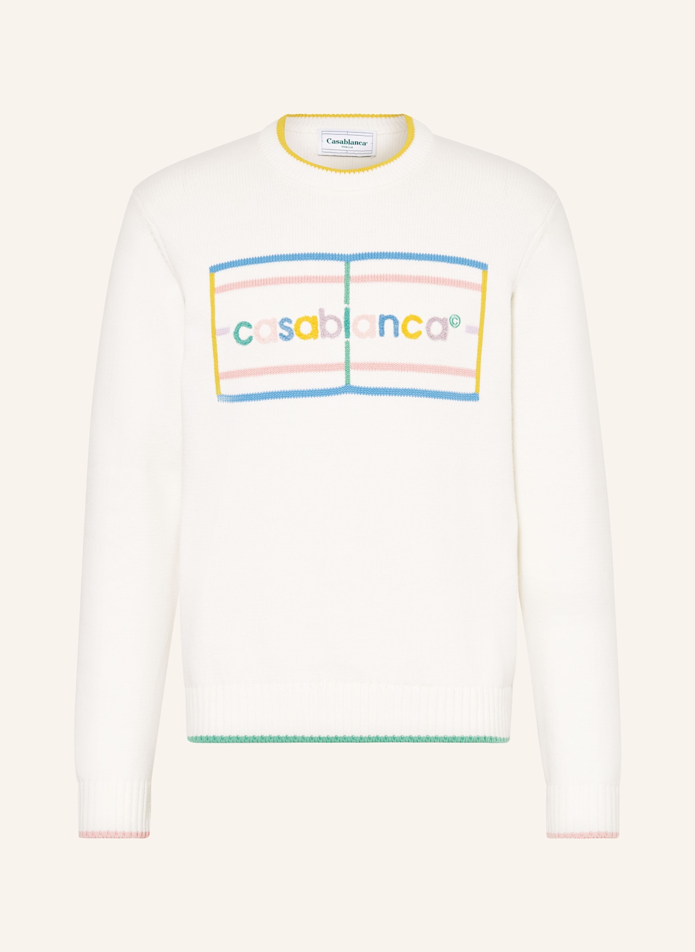 Casablanca Sweater, Color: WHITE/ LIGHT BLUE/ PINK (Image 1)