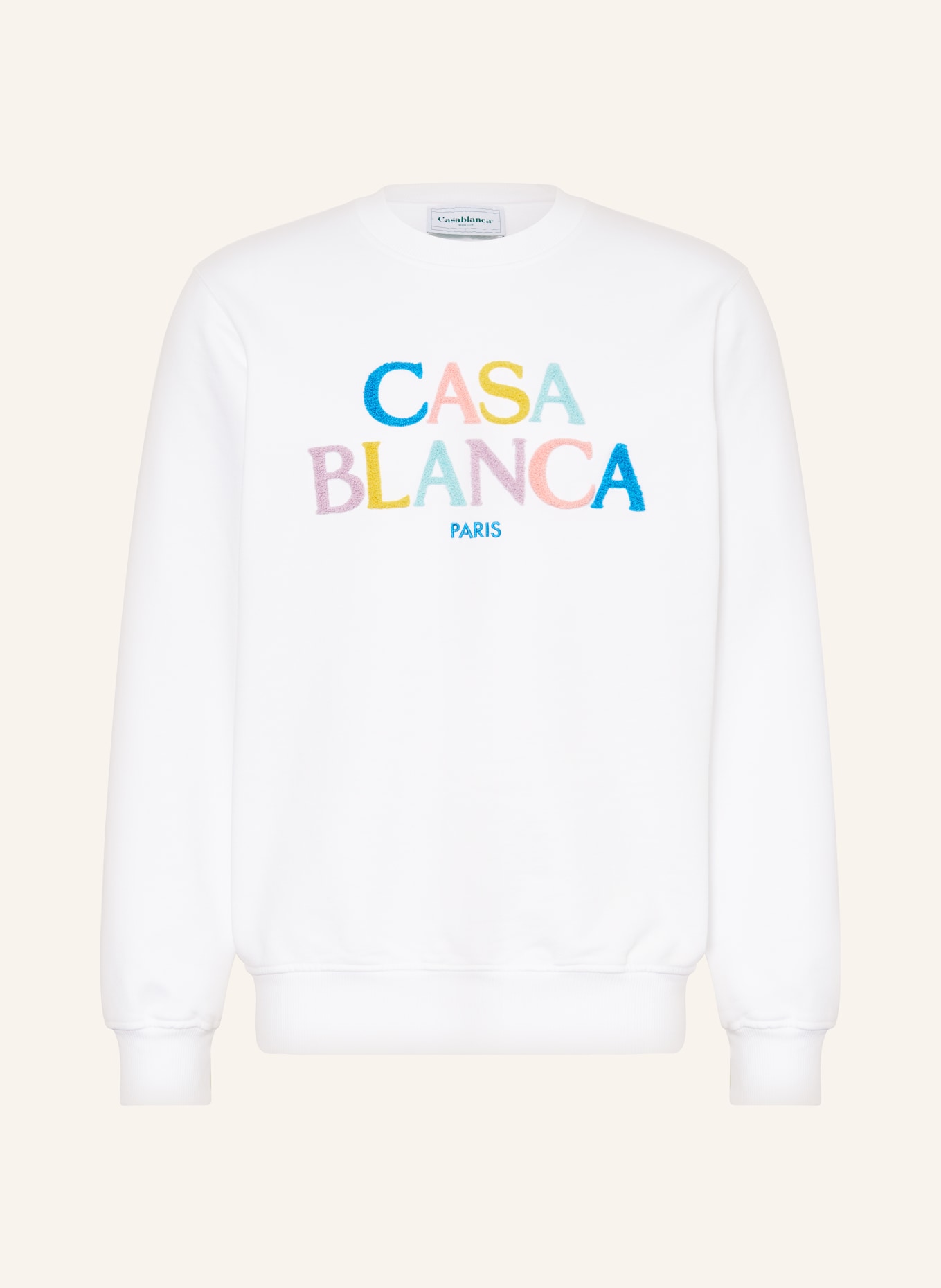 Casablanca Sweatshirt, Color: WHITE/ BLUE/ YELLOW (Image 1)