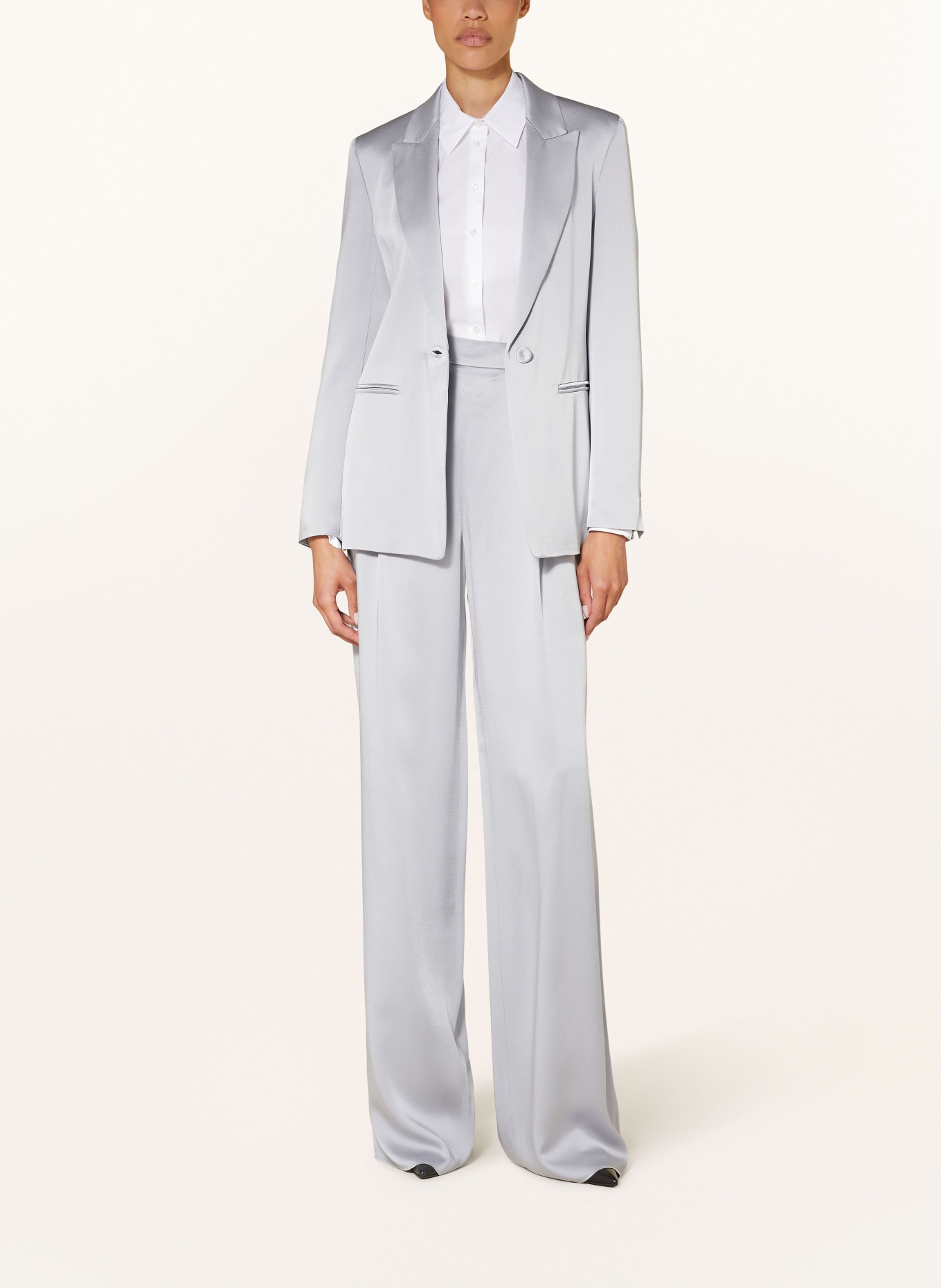 Max Mara STUDIO Satinblazer EBERT, Farbe: PLATIN (Bild 2)