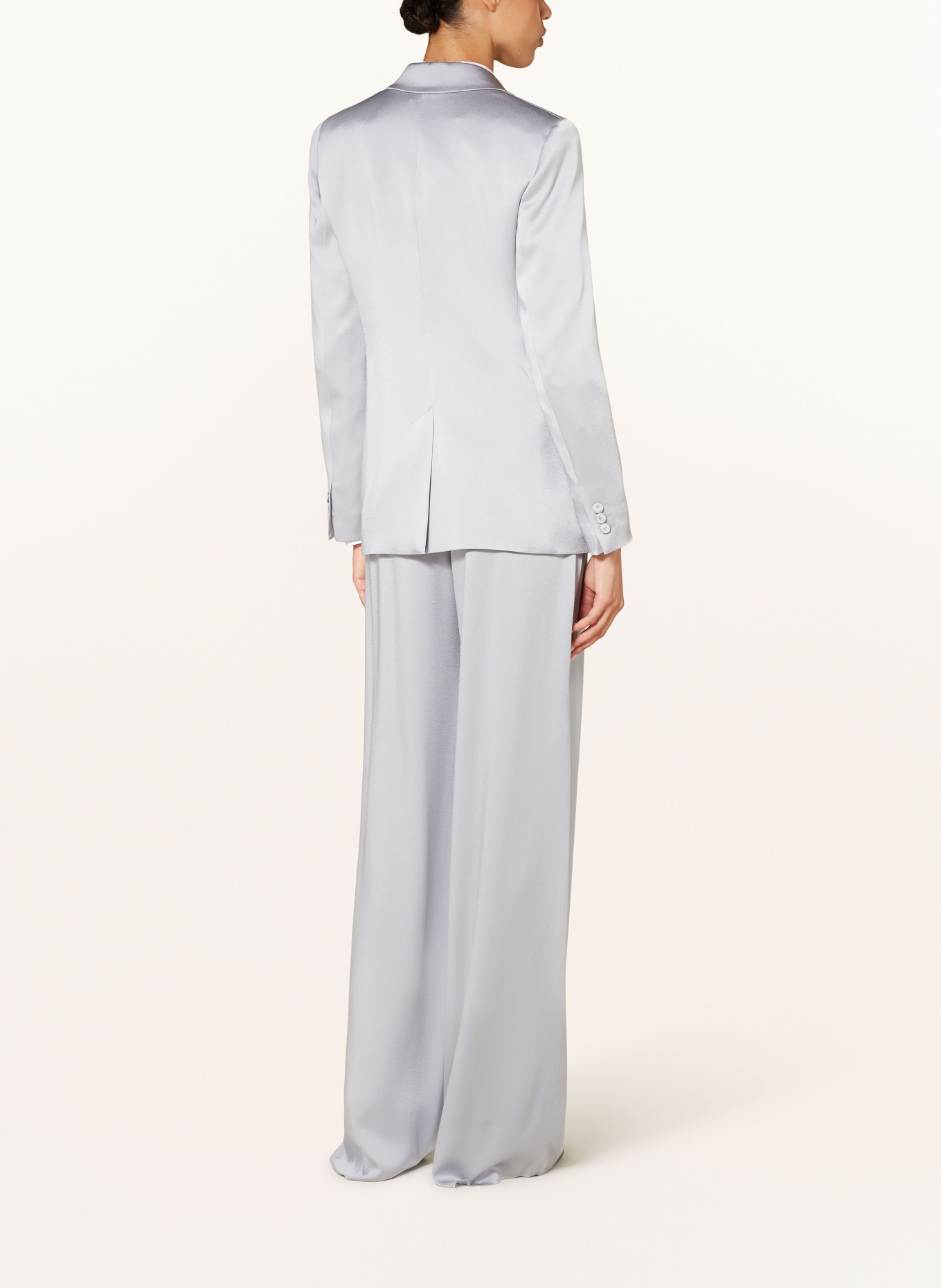 Max Mara STUDIO Satin blazer EBERT, Color: PLATINUM (Image 3)