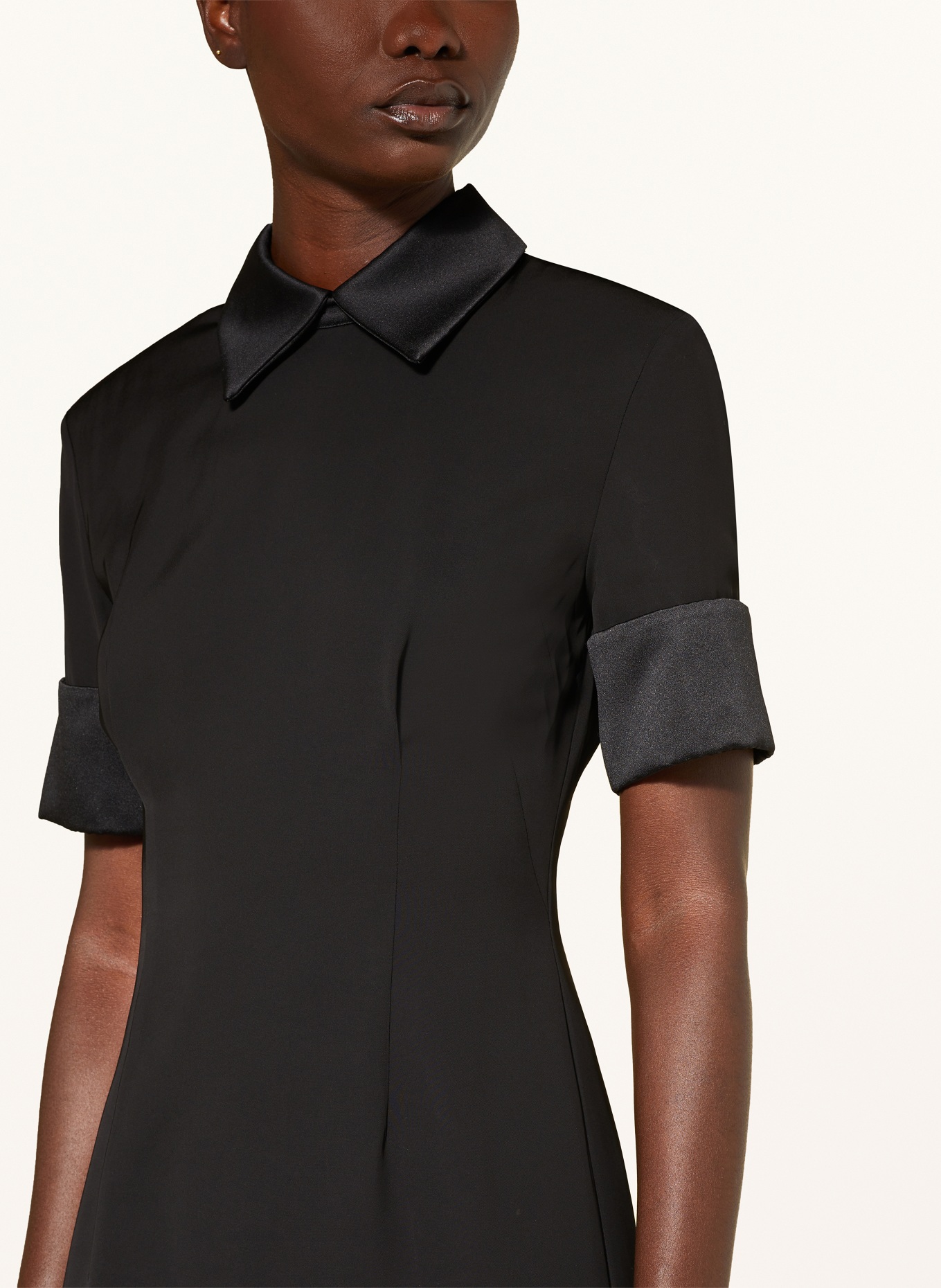 SPORTMAX Dress CIPRO in mixed materials, Color: BLACK (Image 4)