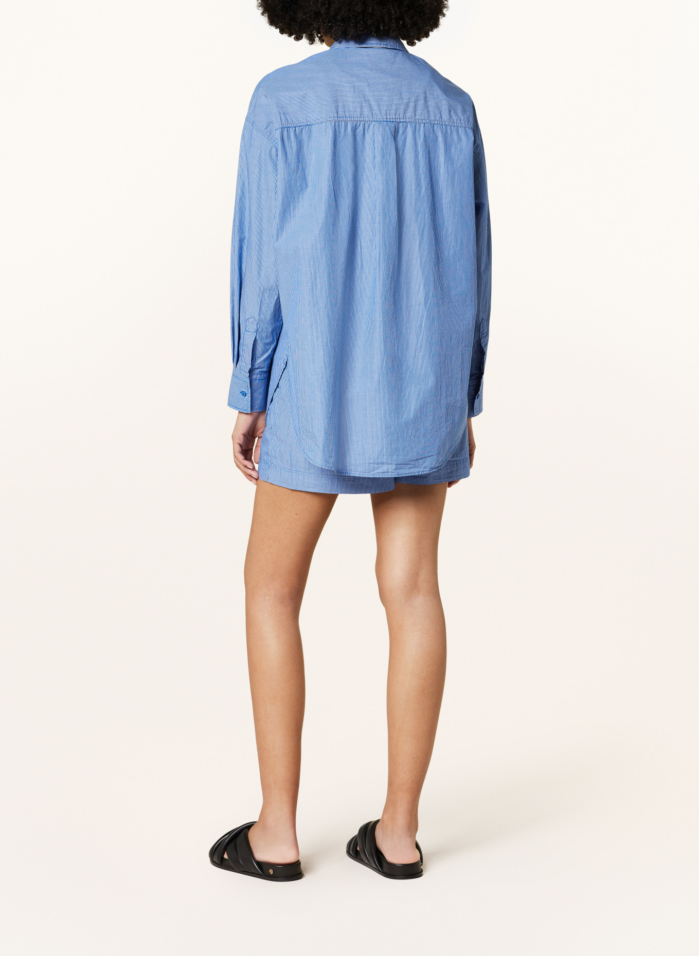 mavi Oversized-Hemdbluse, Farbe: BLAU/ WEISS (Bild 3)