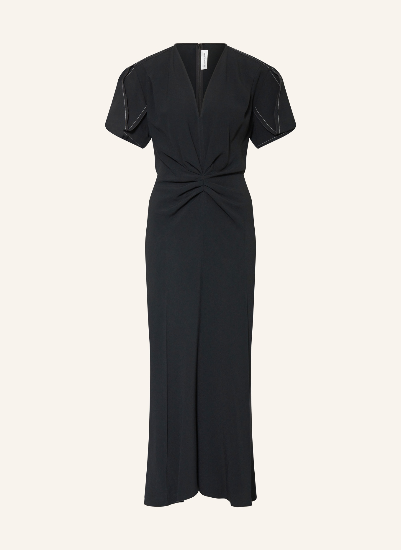 Black v neck jersey dress shop