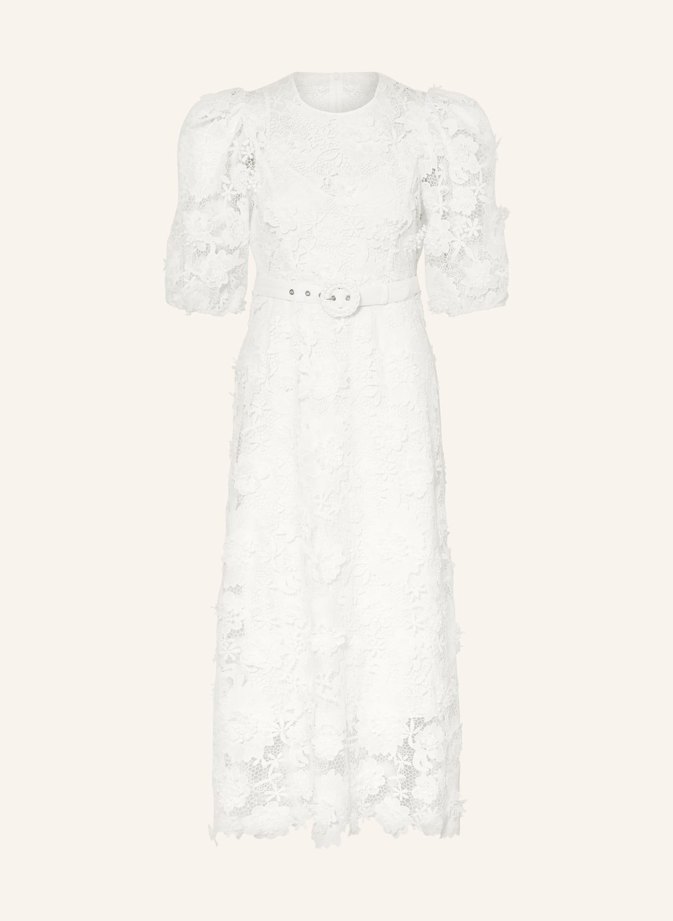 ZIMMERMANN Sukienka HALLIDAY z szydełkową koronką, Kolor: BIAŁY (Obrazek 1)