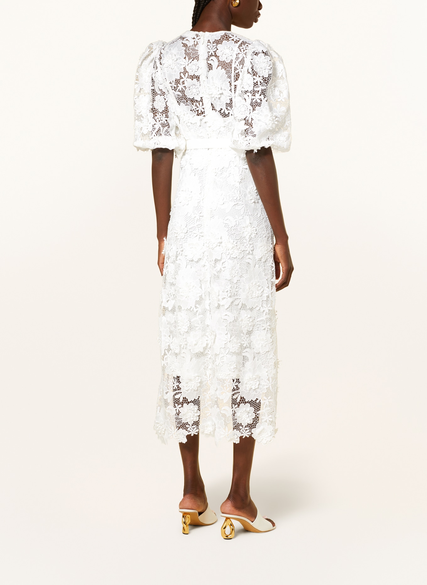 ZIMMERMANN Dress HALLIDAY with crochet lace, Color: WHITE (Image 3)