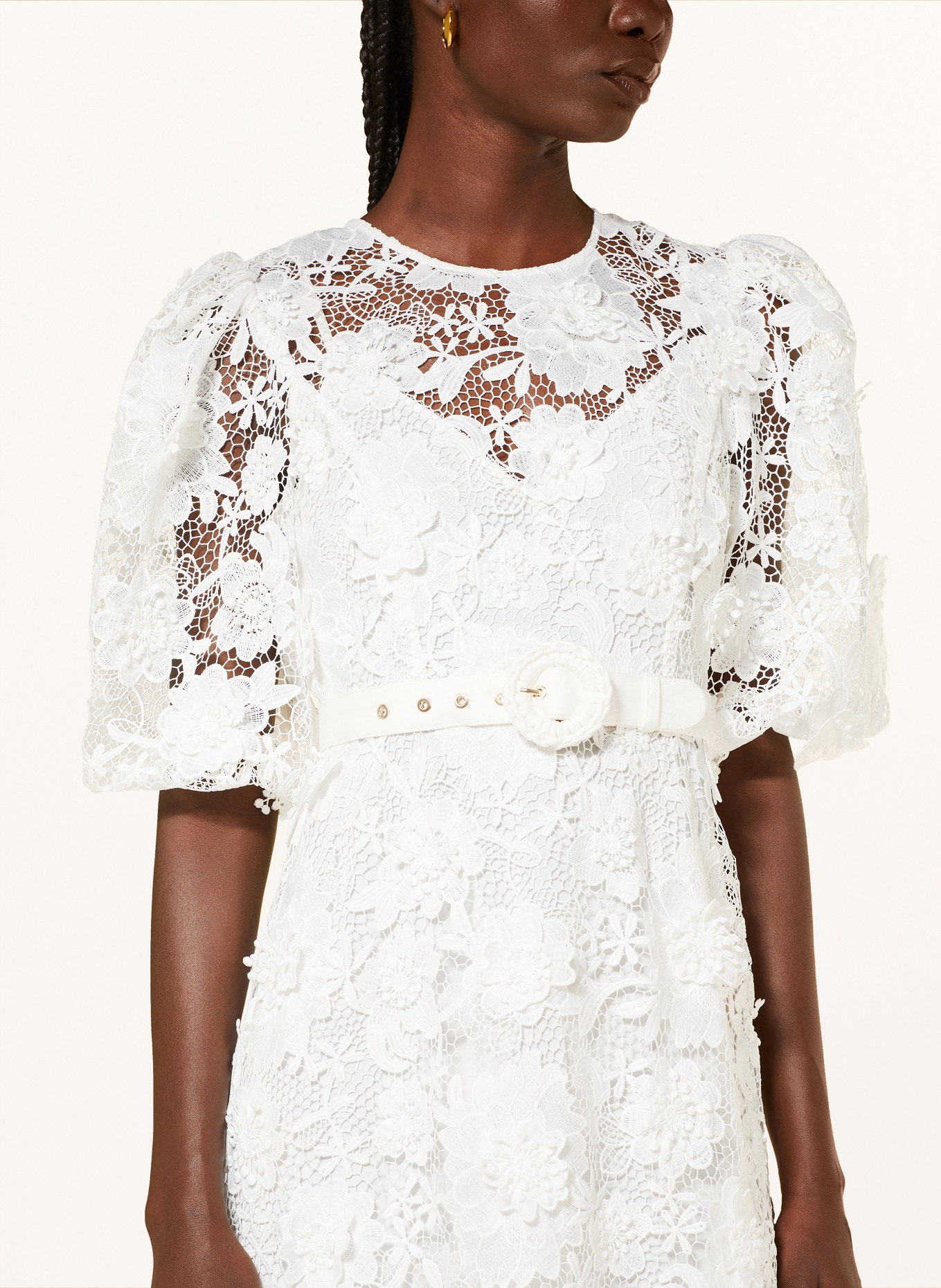 ZIMMERMANN Dress HALLIDAY with crochet lace, Color: WHITE (Image 4)