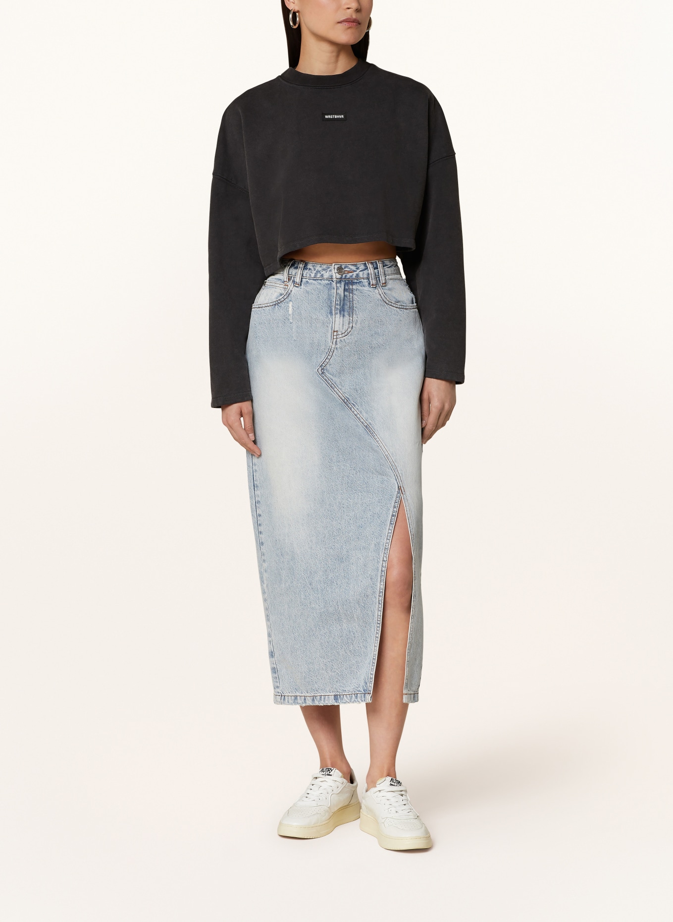 WRSTBHVR Denim skirt ESME, Color: FADED BLUE (Image 2)