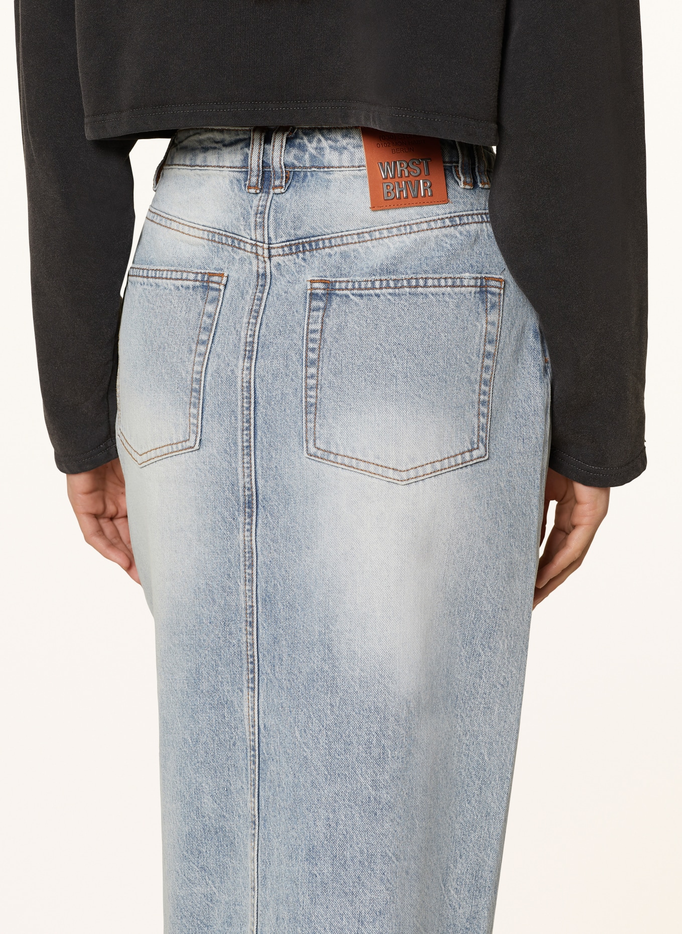 WRSTBHVR Spódnica jeansowa ESME, Kolor: FADED BLUE (Obrazek 4)
