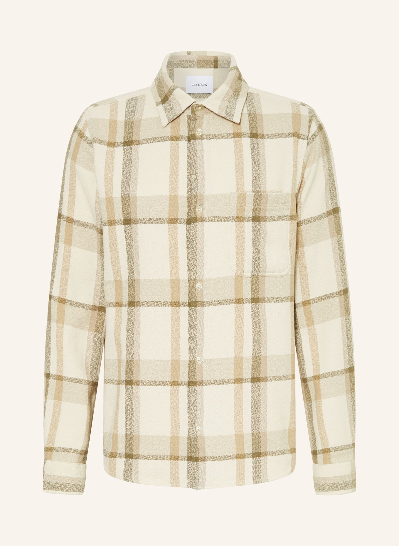 LES DEUX Shirt KASH regular fit, Color: CREAM/ BEIGE/ GREEN (Image 1)