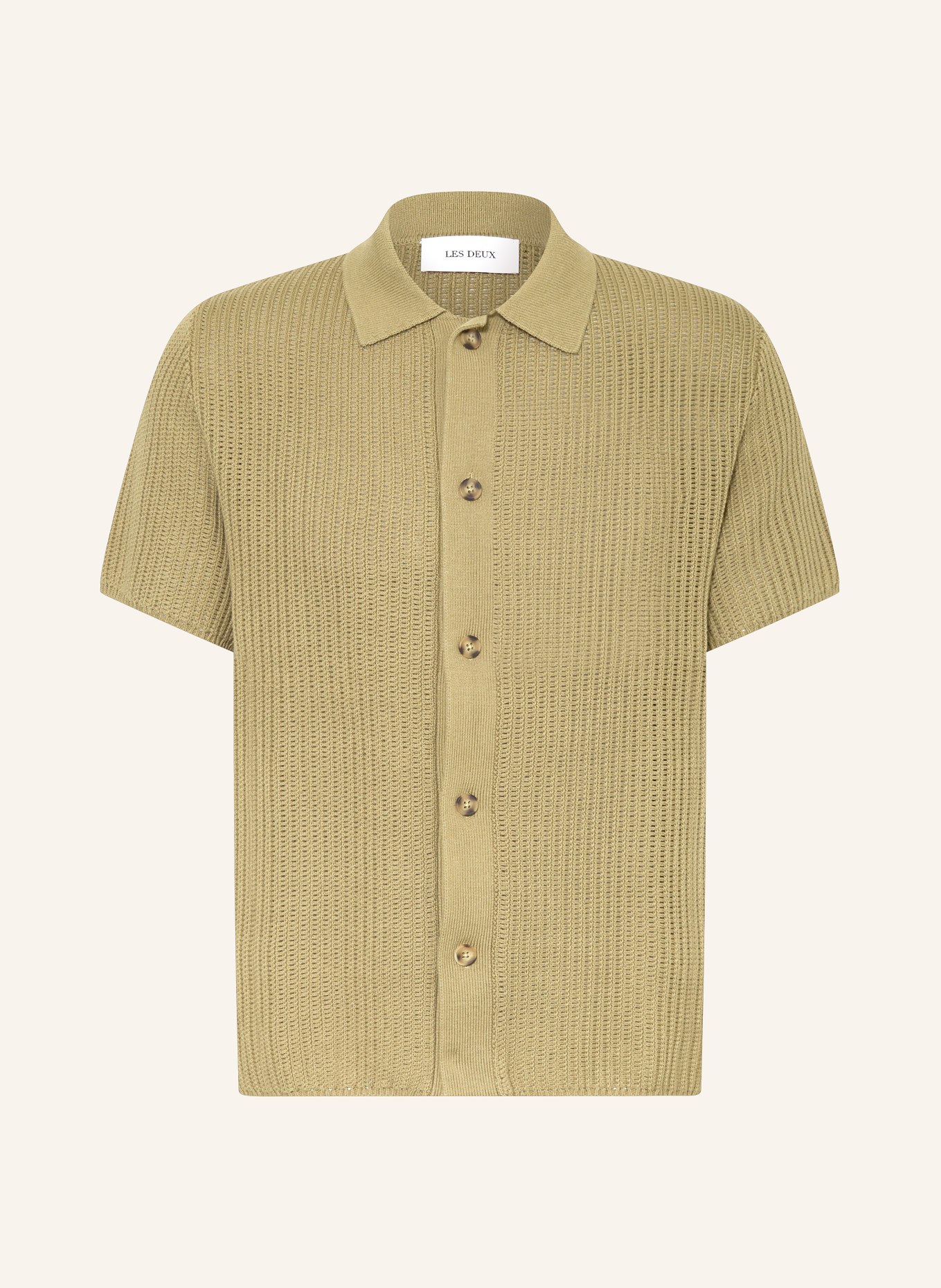 LES DEUX Knit shirt GUSTAVO, Color: OLIVE (Image 1)