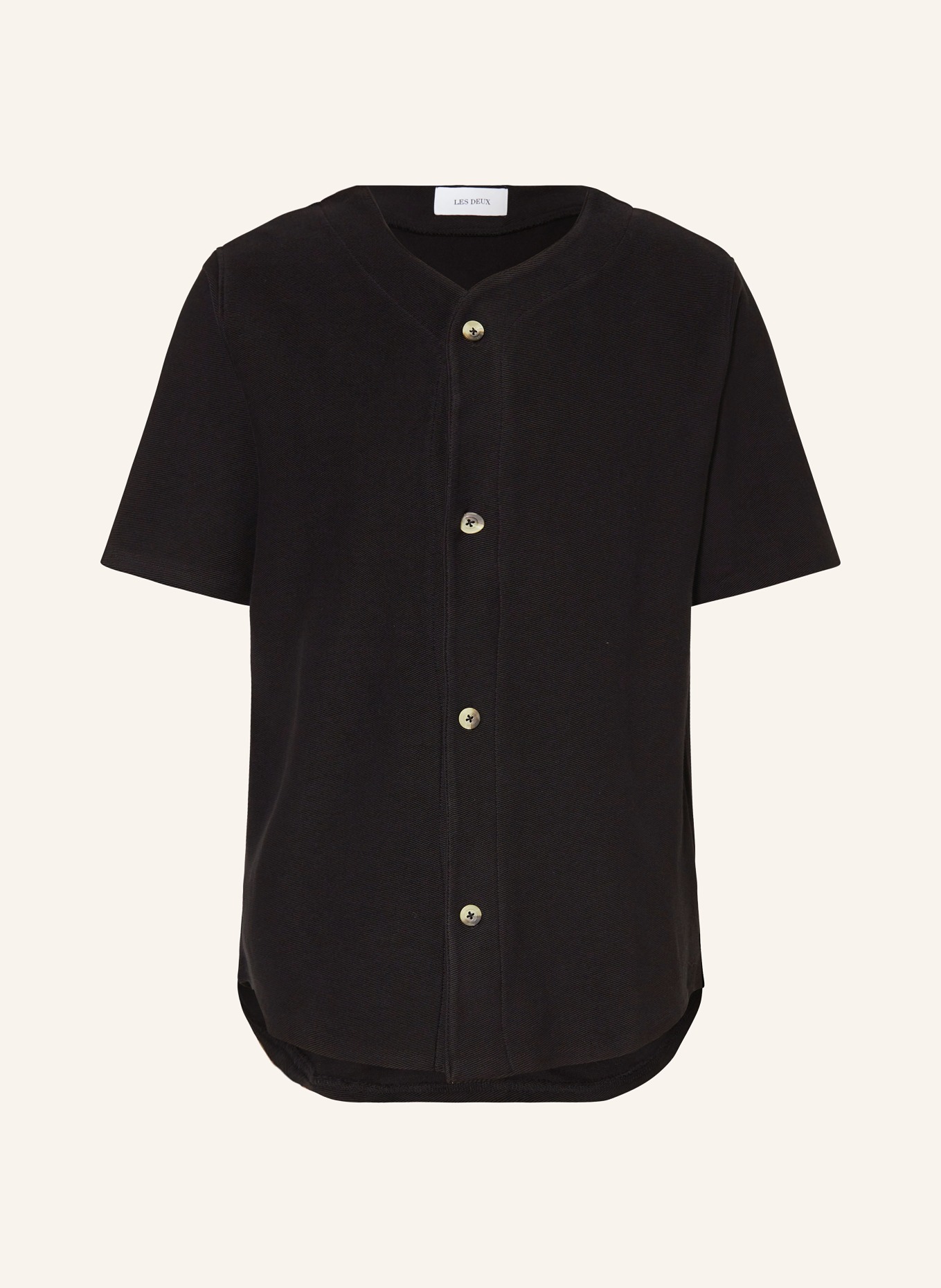 LES DEUX Short sleeve shirt comfort fit, Color: BLACK (Image 1)