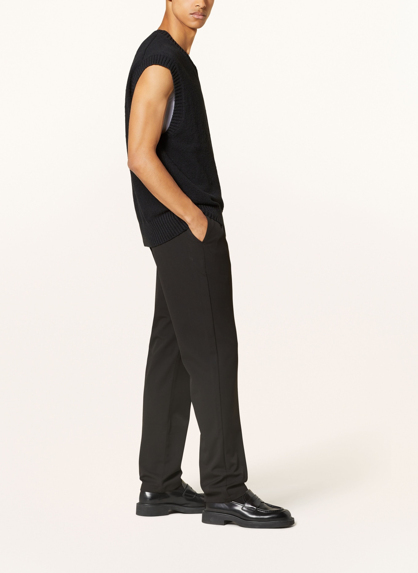 LES DEUX Spodnie PATRICK w stylu dresowym regular fit, Kolor: CZARNY (Obrazek 4)