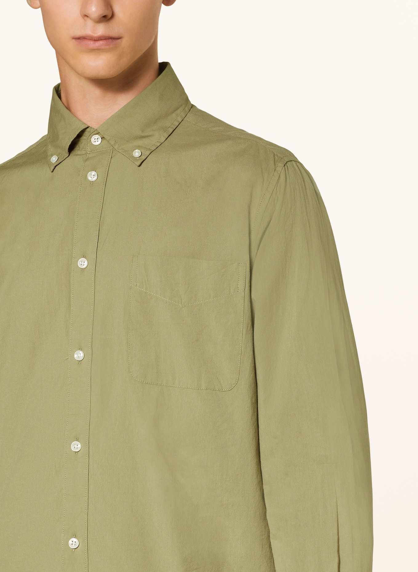 LES DEUX Shirt comfort fit, Color: GREEN (Image 4)