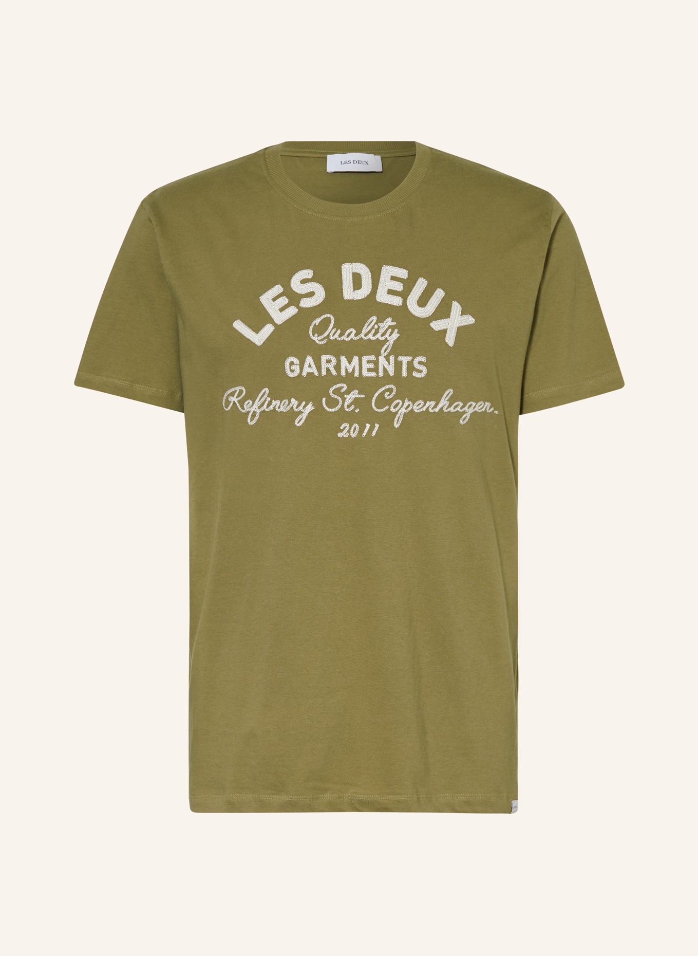 LES DEUX T-shirt: GREEN / WHITE
