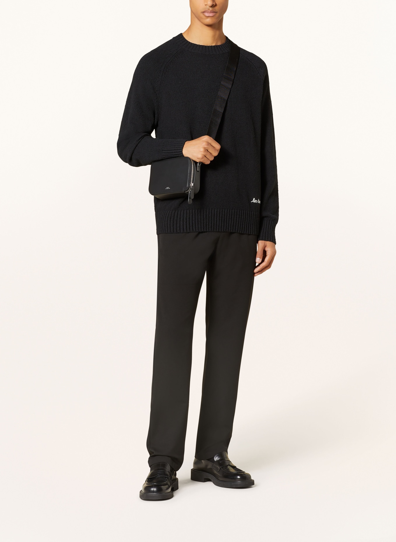 LES DEUX Bouclé sweater BRAD, Color: BLACK (Image 2)