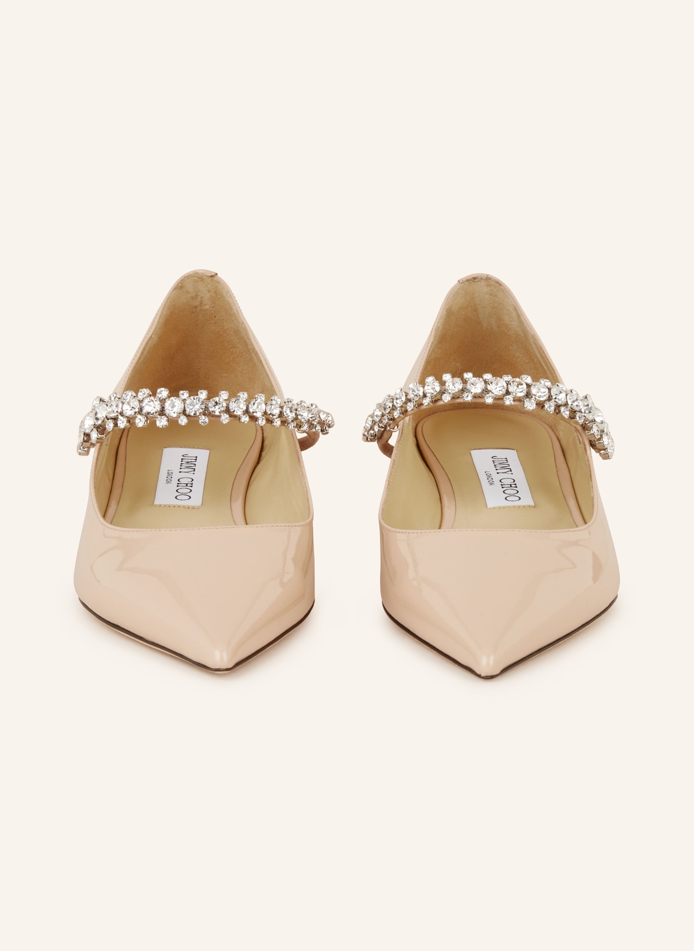 JIMMY CHOO Ballet flats with decorative gems, Color: NUDE (Image 3)