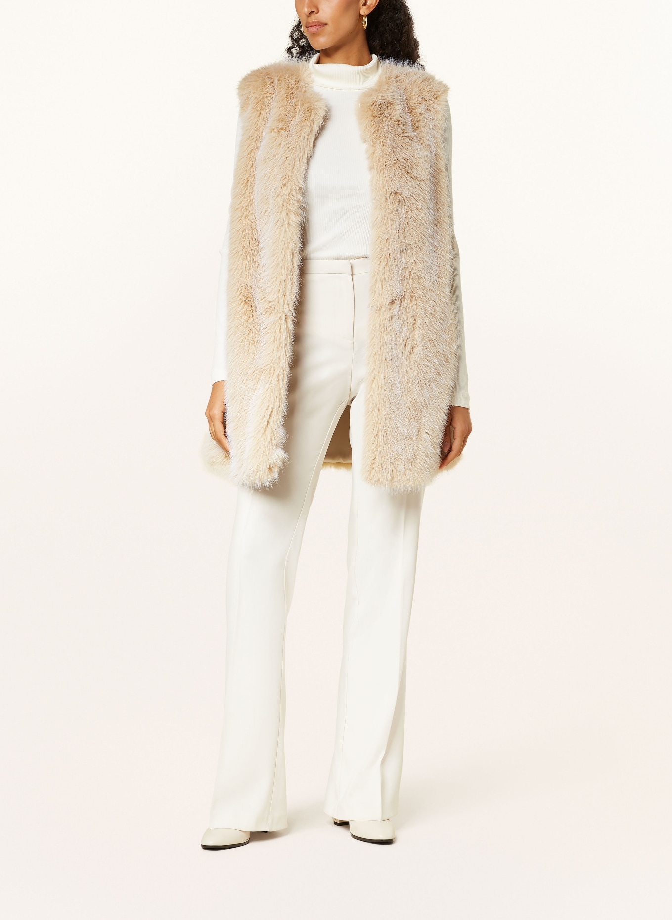 HERNO Faux fur vest, Color: BEIGE/ CREAM (Image 2)