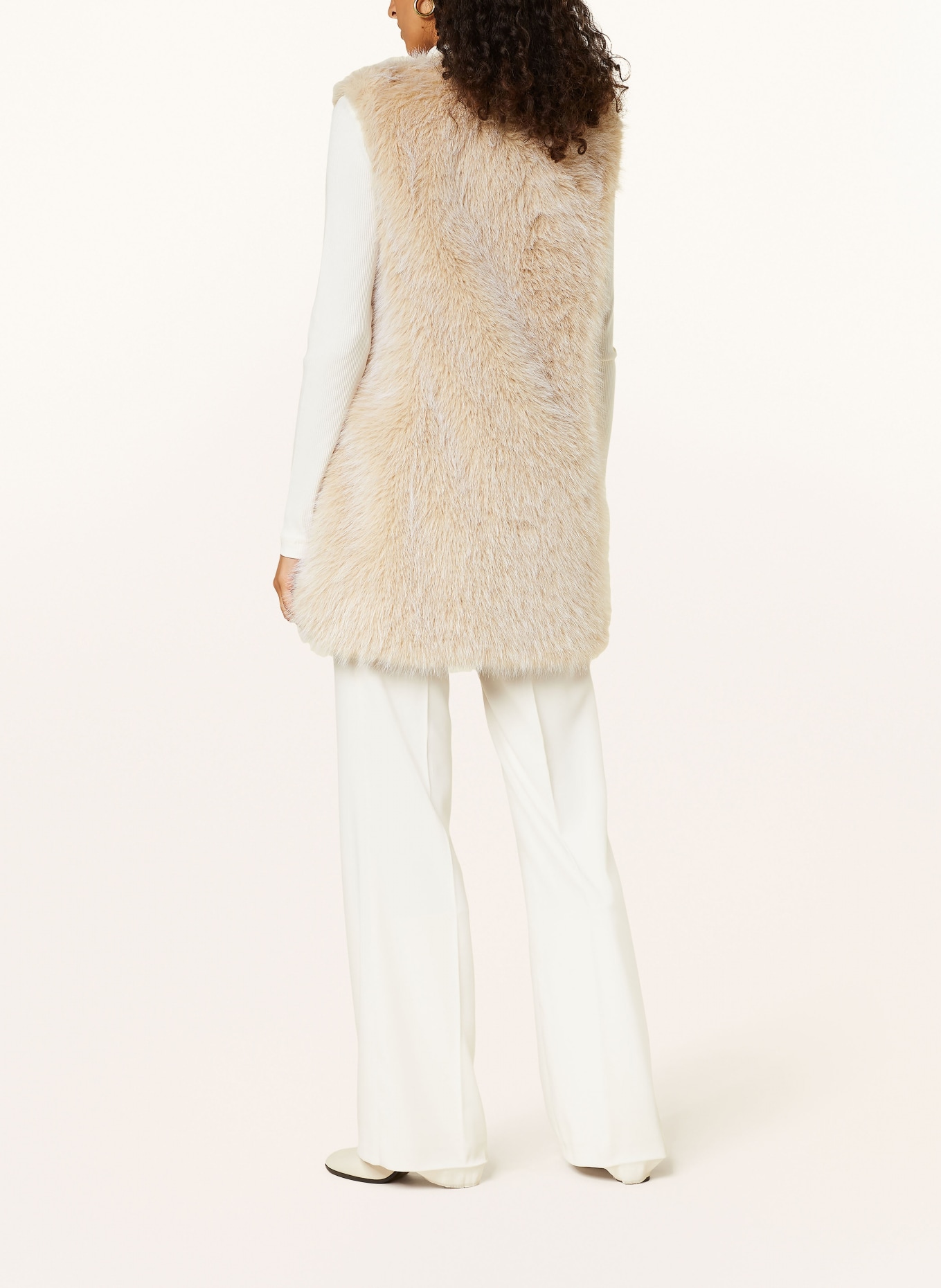 HERNO Faux fur vest, Color: BEIGE/ CREAM (Image 3)
