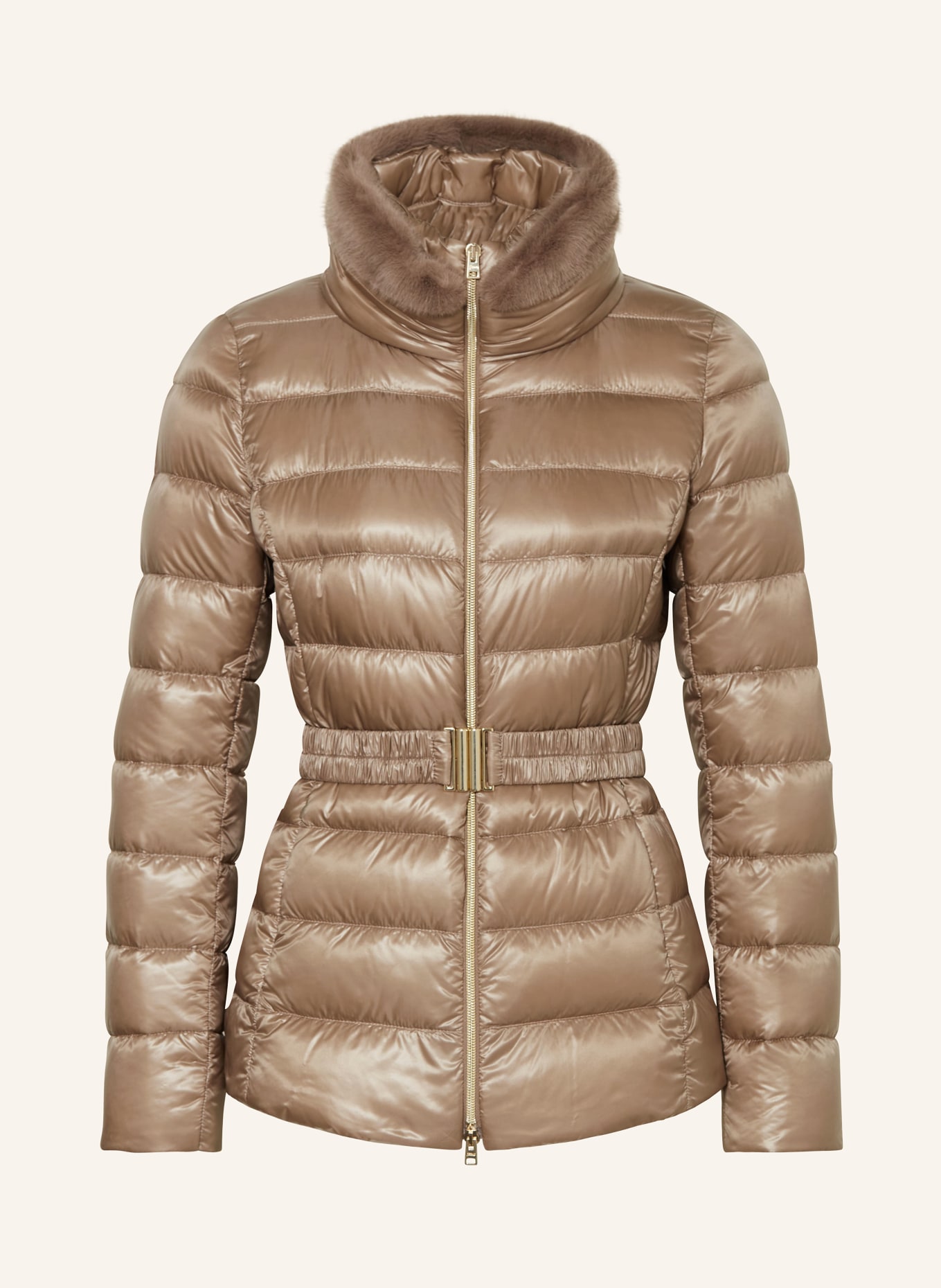 HERNO Down jacket CLAUDIA with detachable faux fur, Color: 2600 TORTORA (Image 1)