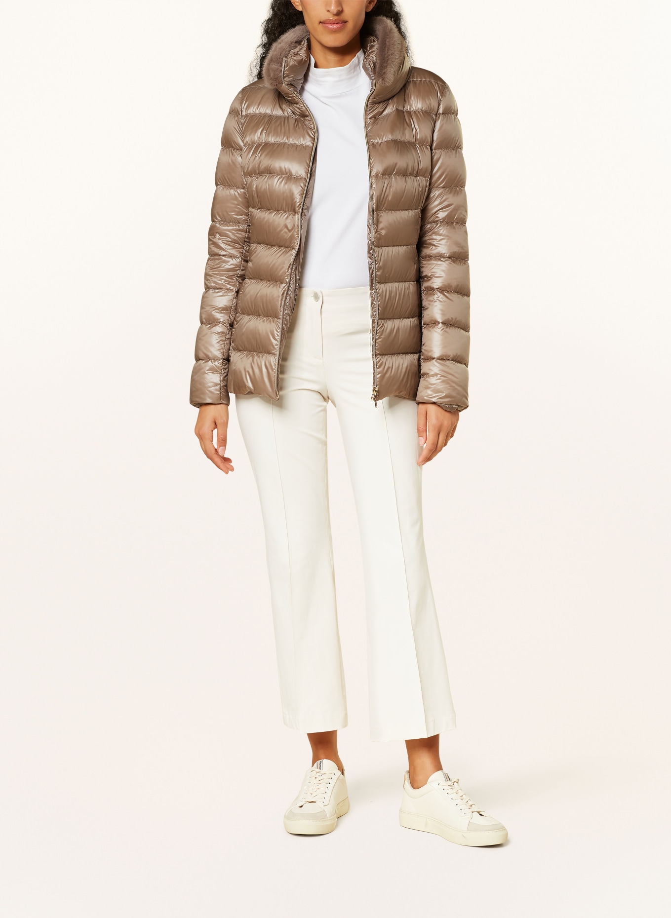 HERNO Down jacket CLAUDIA with detachable faux fur, Color: 2600 TORTORA (Image 2)
