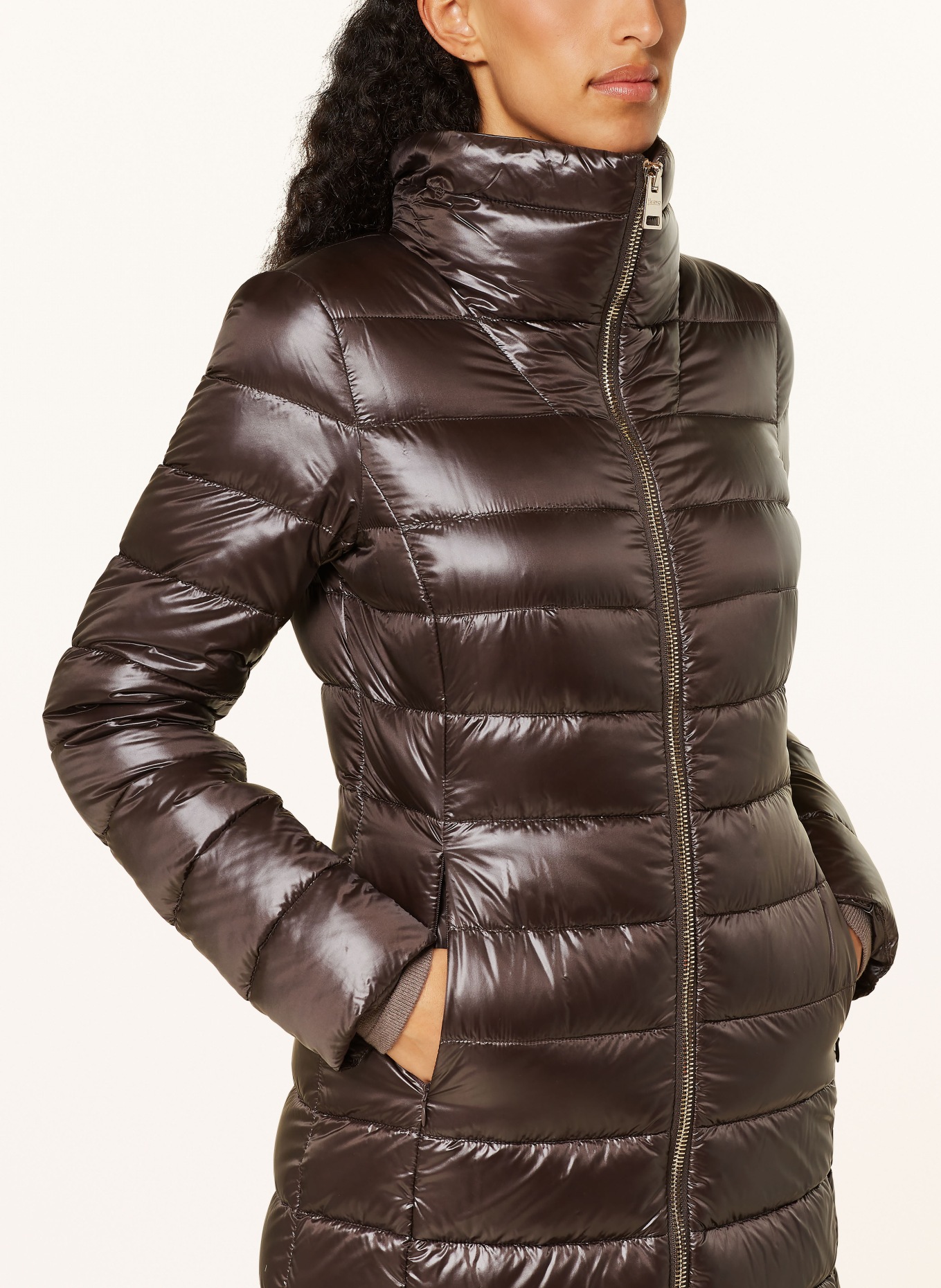 HERNO Péřový kabát ELISA s odnímatelnou umělou kožešinou, Barva: 8800 MARRONE SCURO (Obrázek 5)