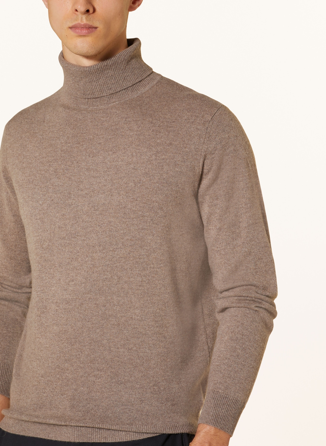 STROKESMAN'S Rollkragenpullover aus Cashmere, Farbe: TAUPE (Bild 4)