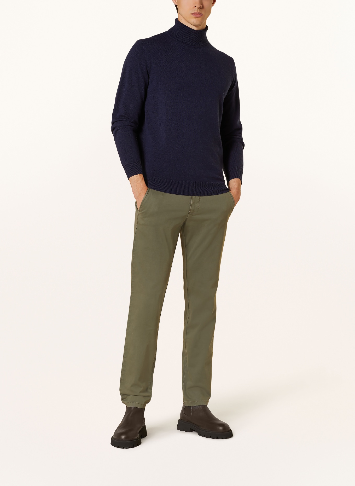 STROKESMAN'S Rollkragenpullover aus Cashmere: DUNKELBLAU