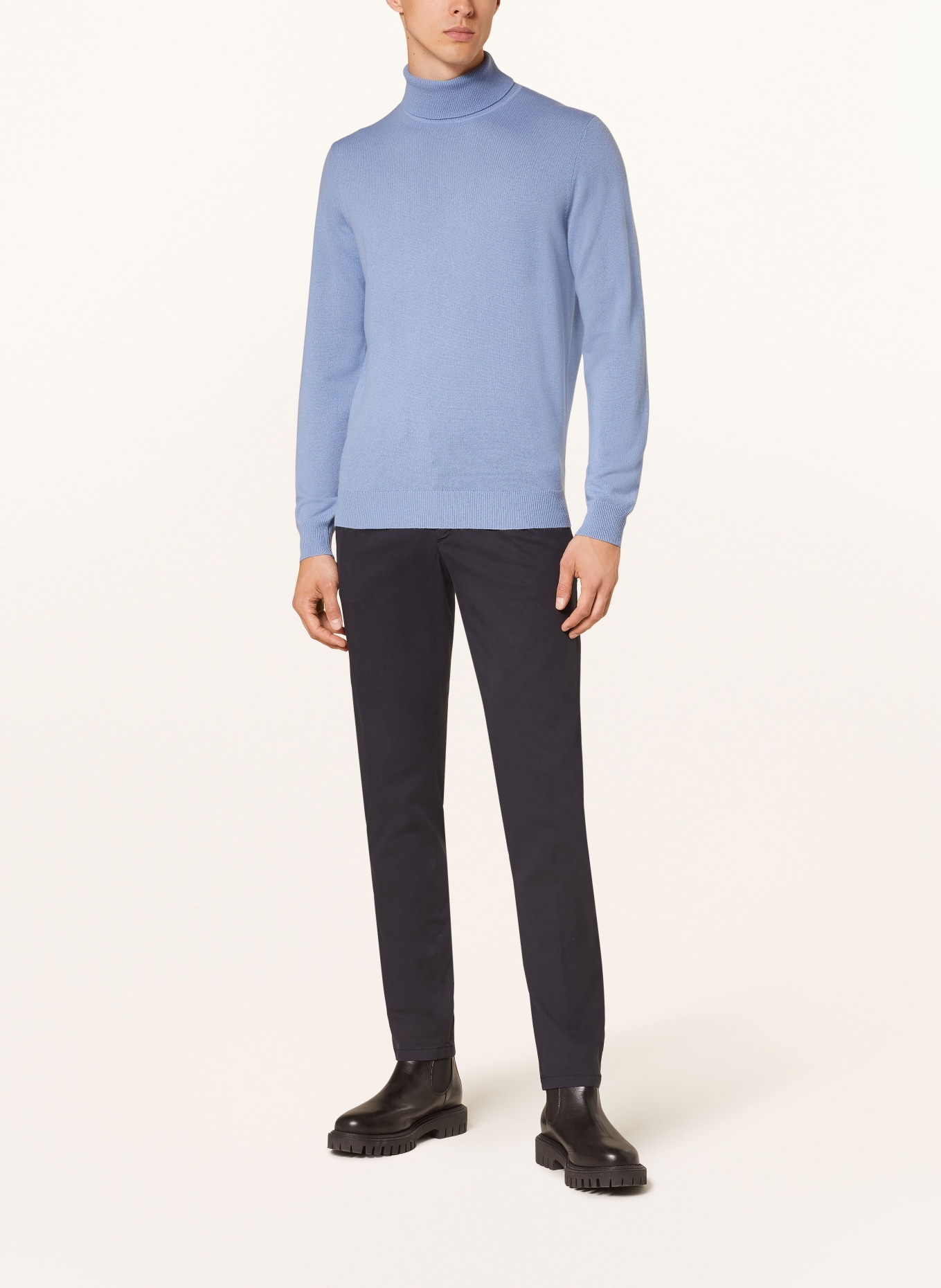 STROKESMAN'S Rollkragenpullover aus Cashmere: HELLBLAU
