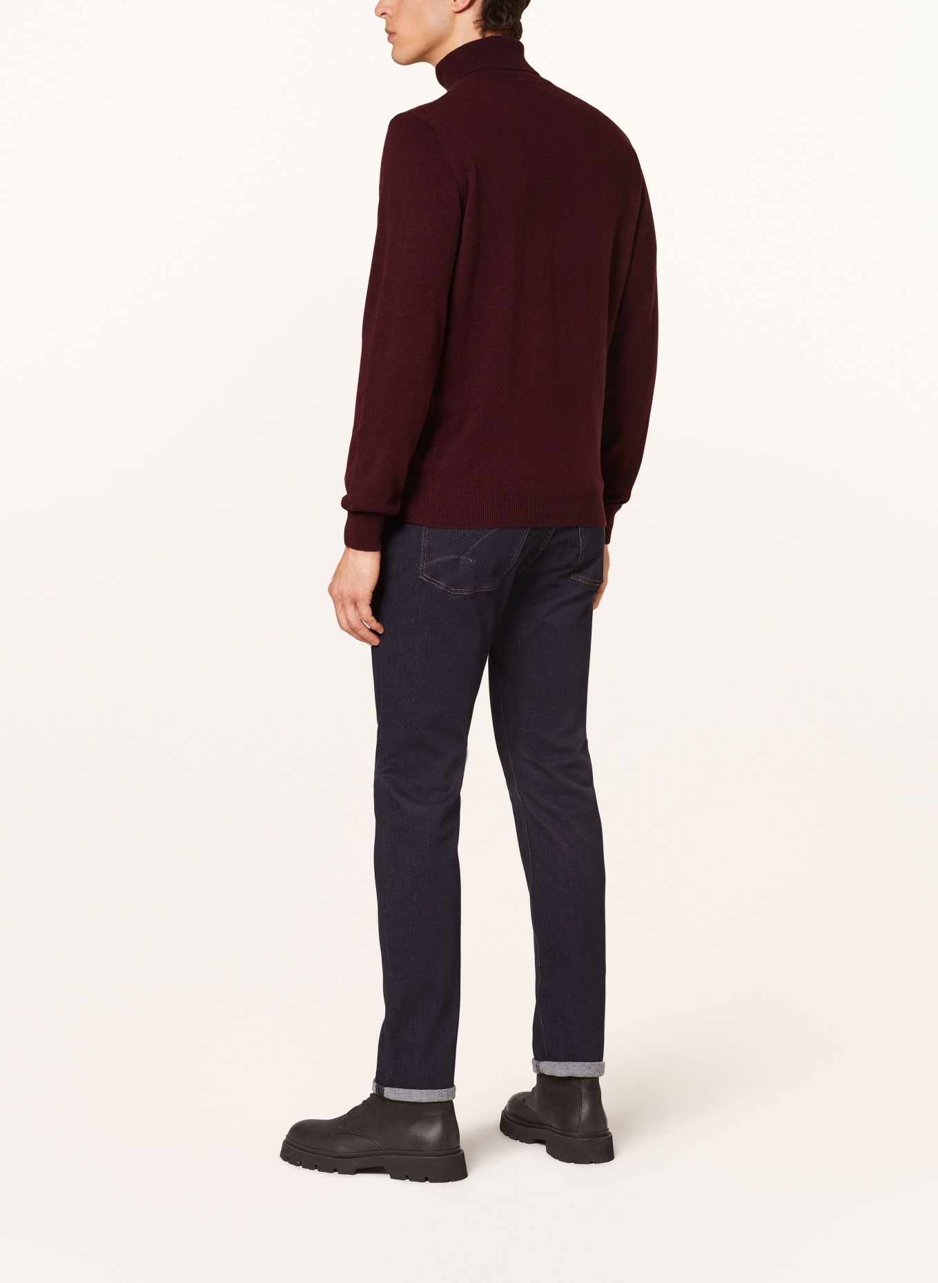 STROKESMAN'S Rollkragenpullover aus Cashmere: DUNKELROT