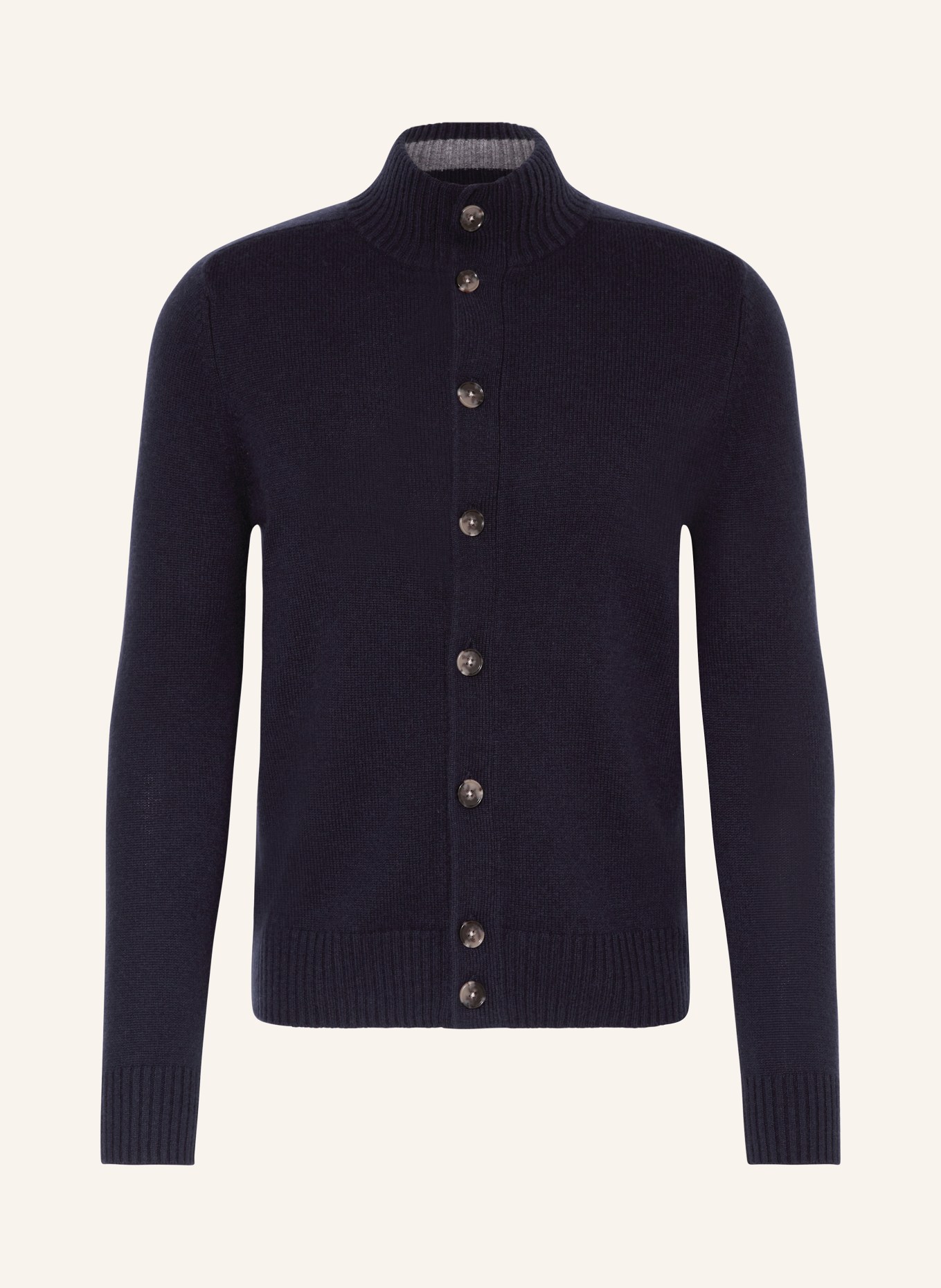 STROKESMAN'S Gebreid vest van kasjmier: DONKERBLAUW