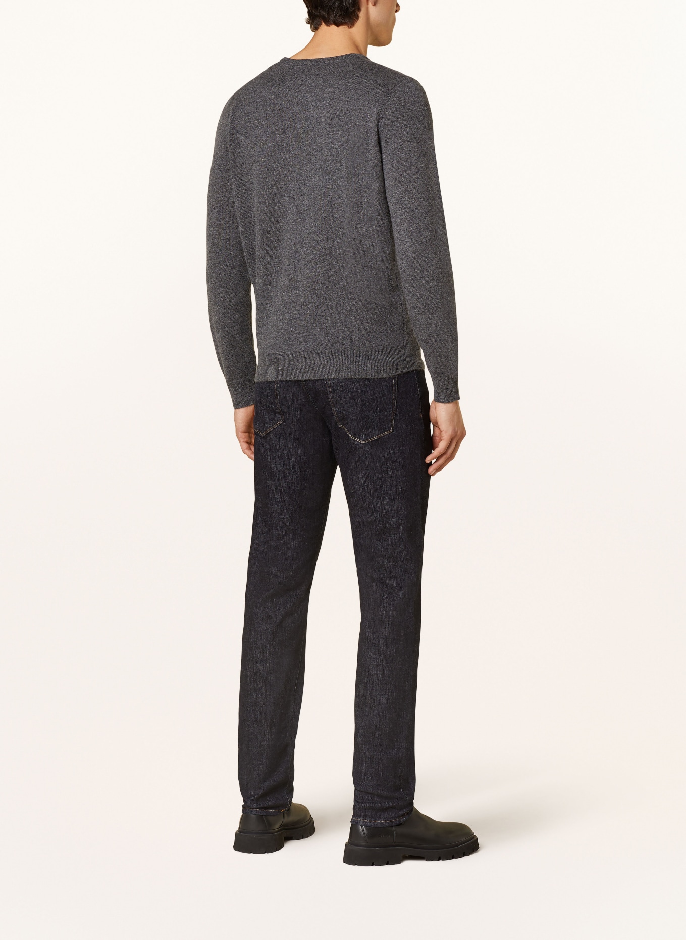 STROKESMAN'S Cashmere-Pullover: DUNKELGRAU